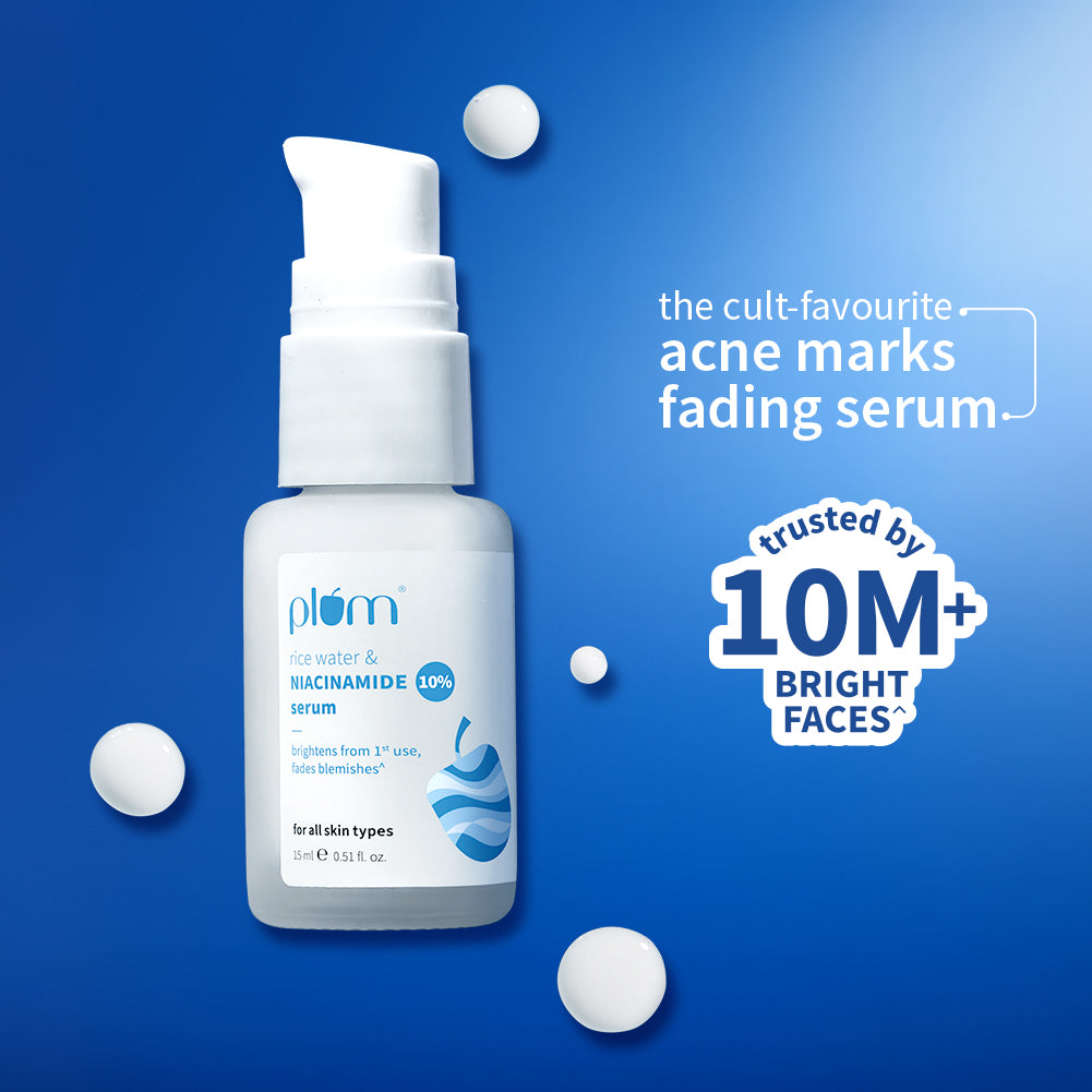 Plum Goodness 10% Niacinamide & Rice Water Brightening Face Serum For Clear & Bright Skin