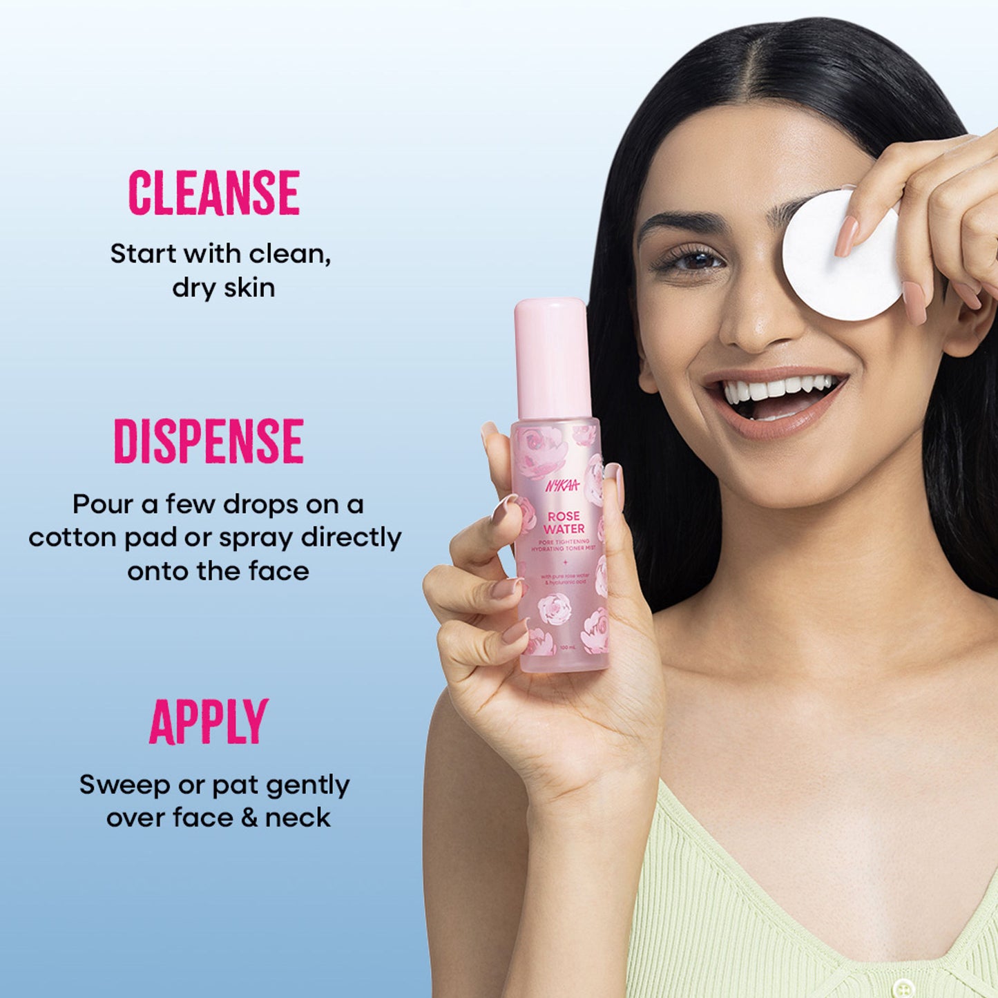 Nykaa Skin Rose Water Toner Mist with Hyaluronic Acid for Intense Hydration & Skin Barrier Repair - Rose Water and Hyaluronic Acid