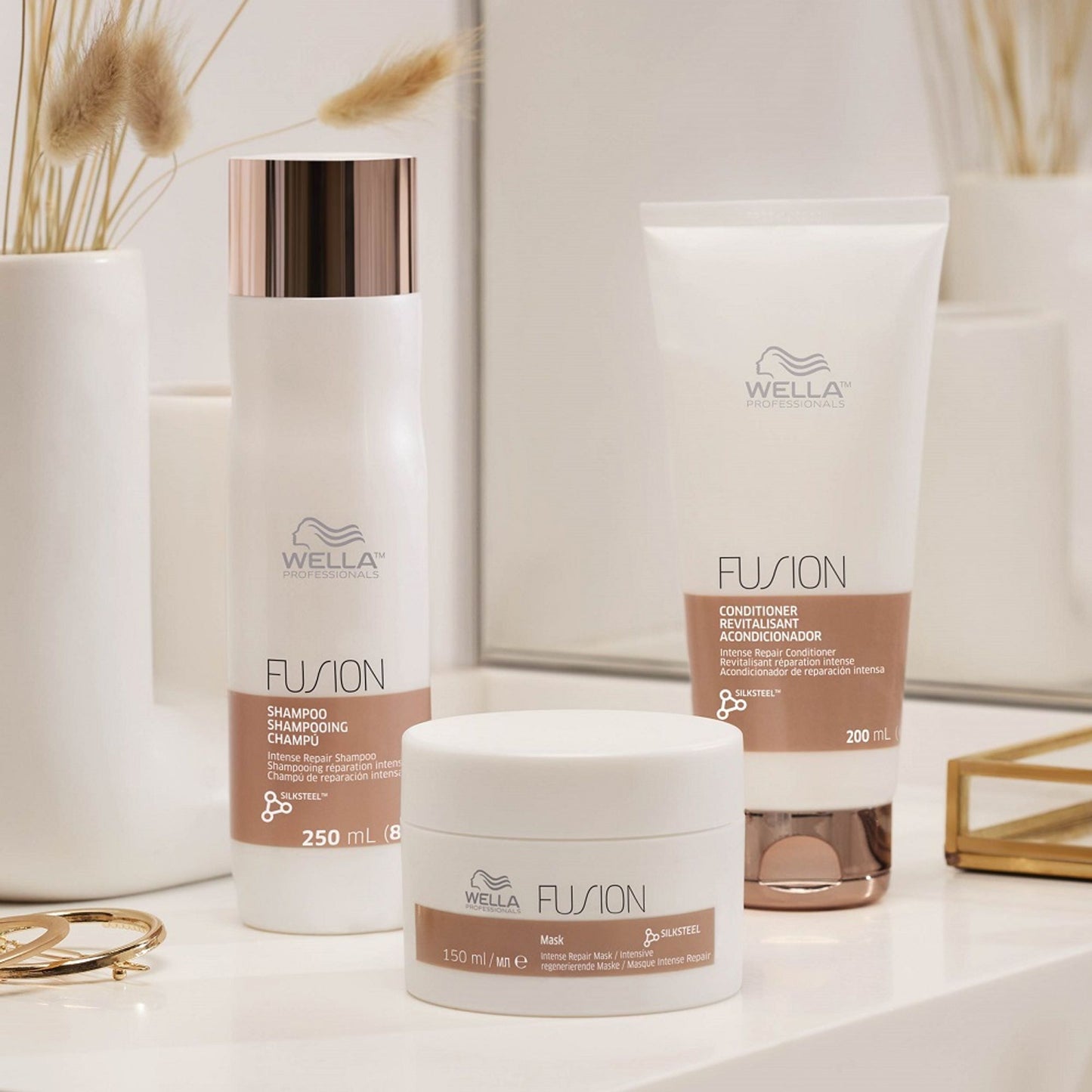 Wella Professionals Fusion Intense Repair Hair Mask for Frizzy & Damaged Hair with Silk Amino Acids