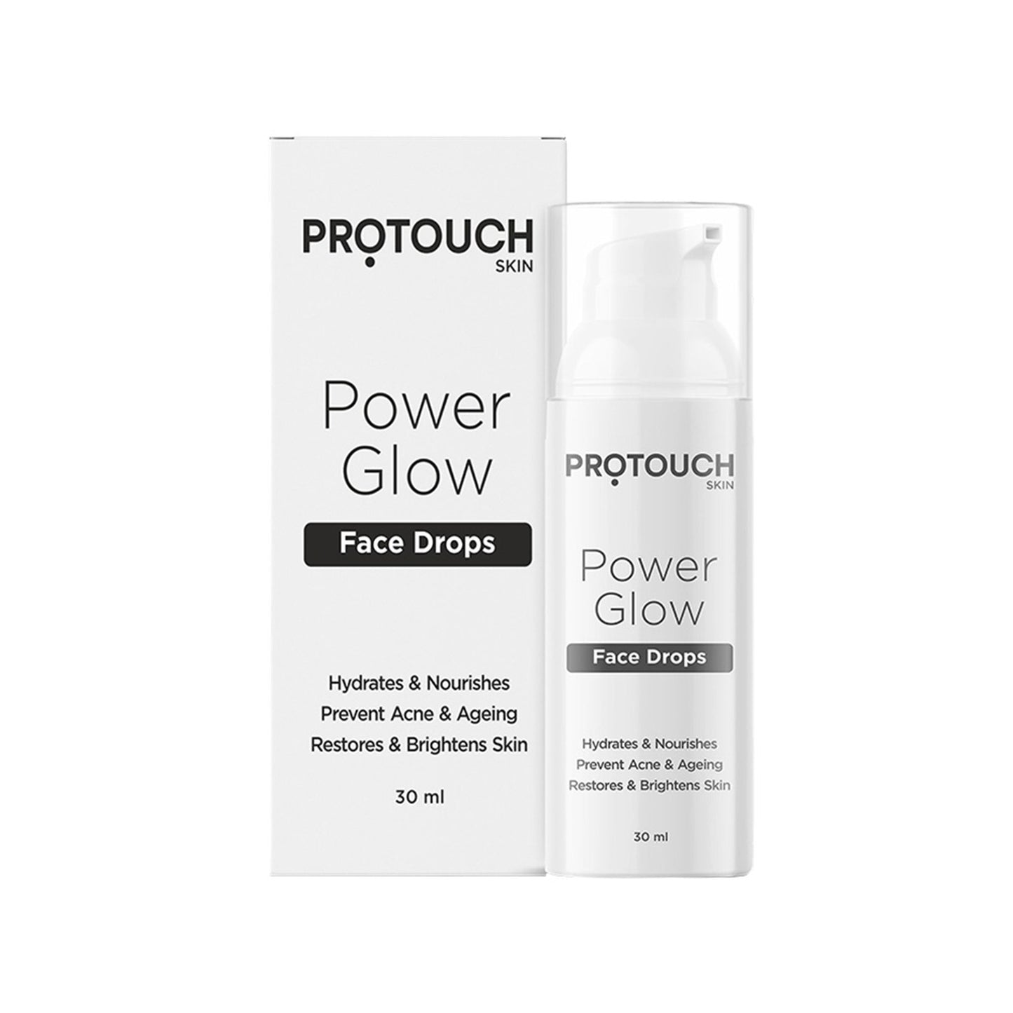 PROTOUCH Power Glow Face Serum - Non Sticky, Deep Hydrating Face Moisturiser with Korean Actives