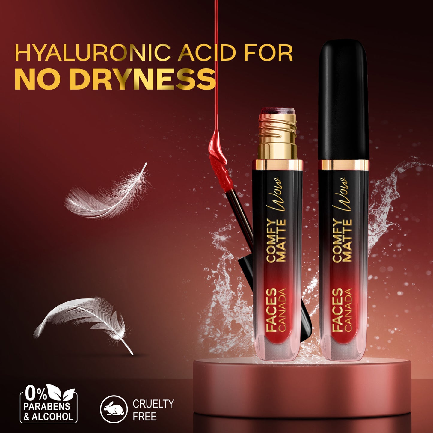 Faces Canada Comfy Matte Wow Liquid Lipstick - Ruby Rouge 03