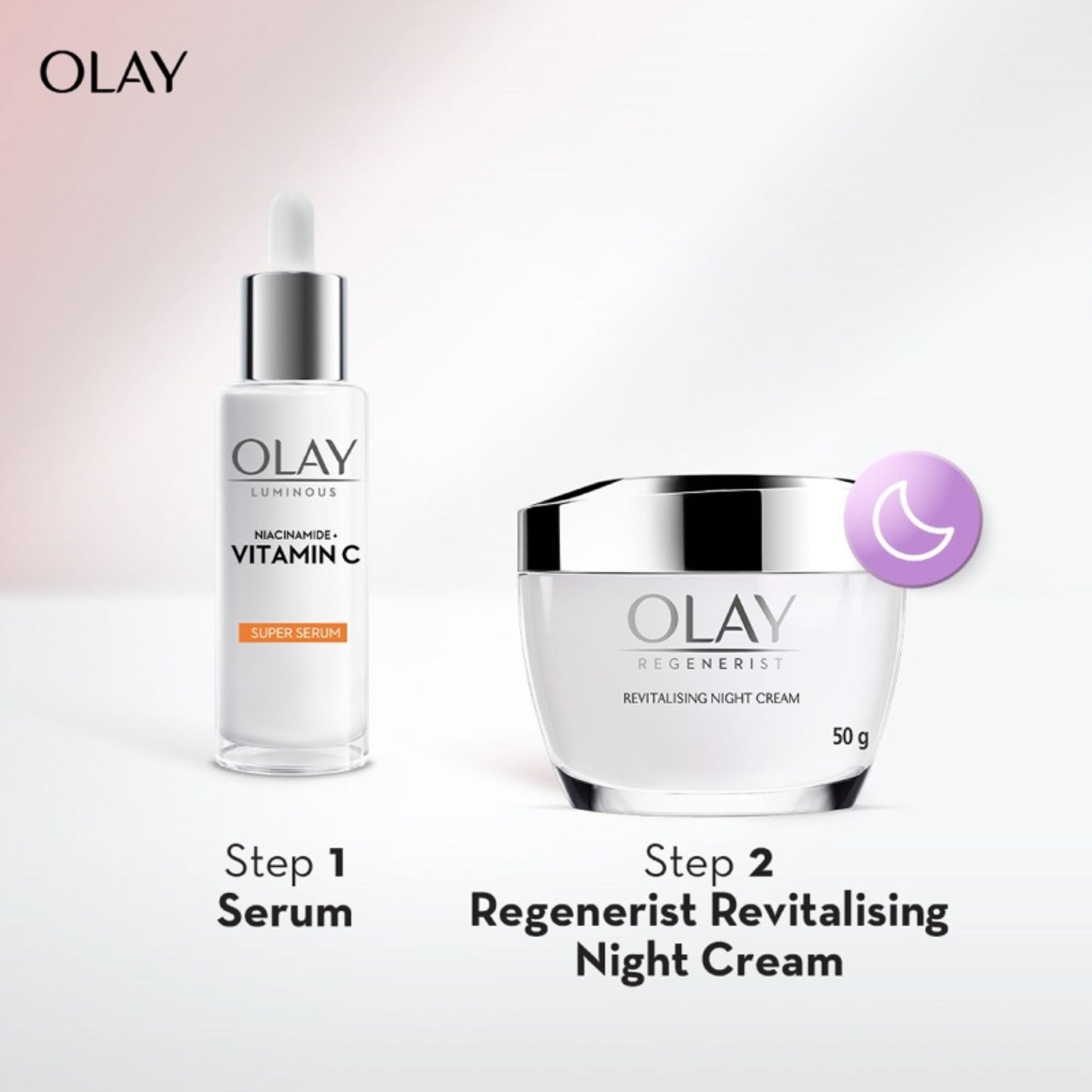 Olay Regenerist Revitalising Night Cream For Plump & Bouncy Skin With Hyaluronic Acid & Peptides