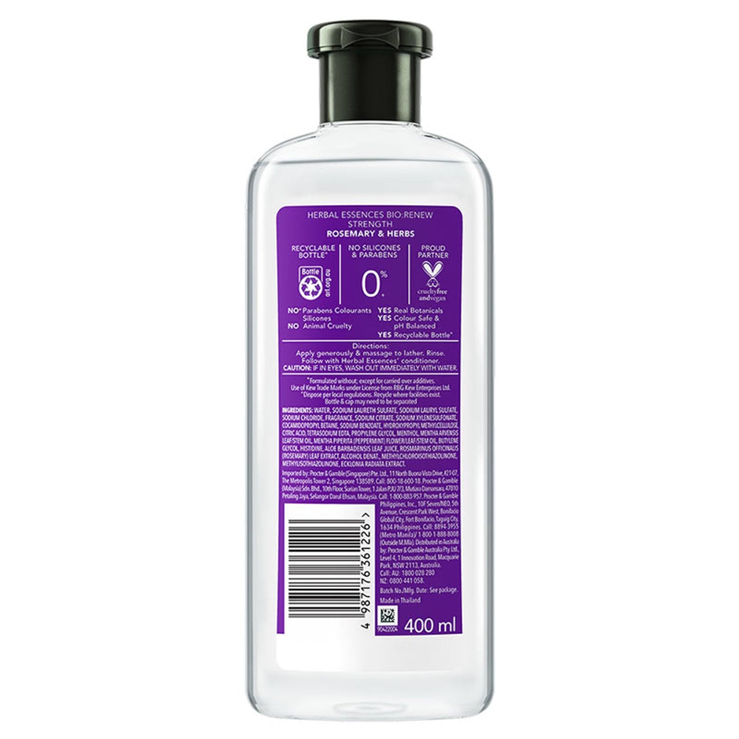 Herbal Essences Bio-Renew Rosemary And Herbs Shampoo, No Parabens No Colorants