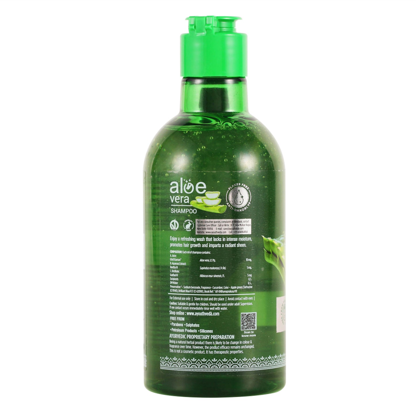Ayouthveda Aloe Vera Shampoo for Deeply Hydrated & Smooth Hair