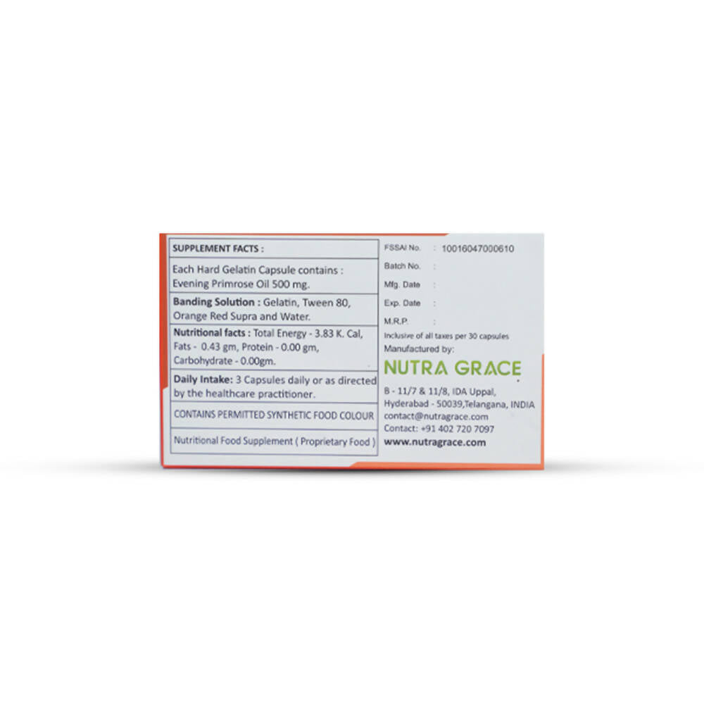 Nutra Grace Evening Primrose Oil E P Zen Capsules - Indyancart