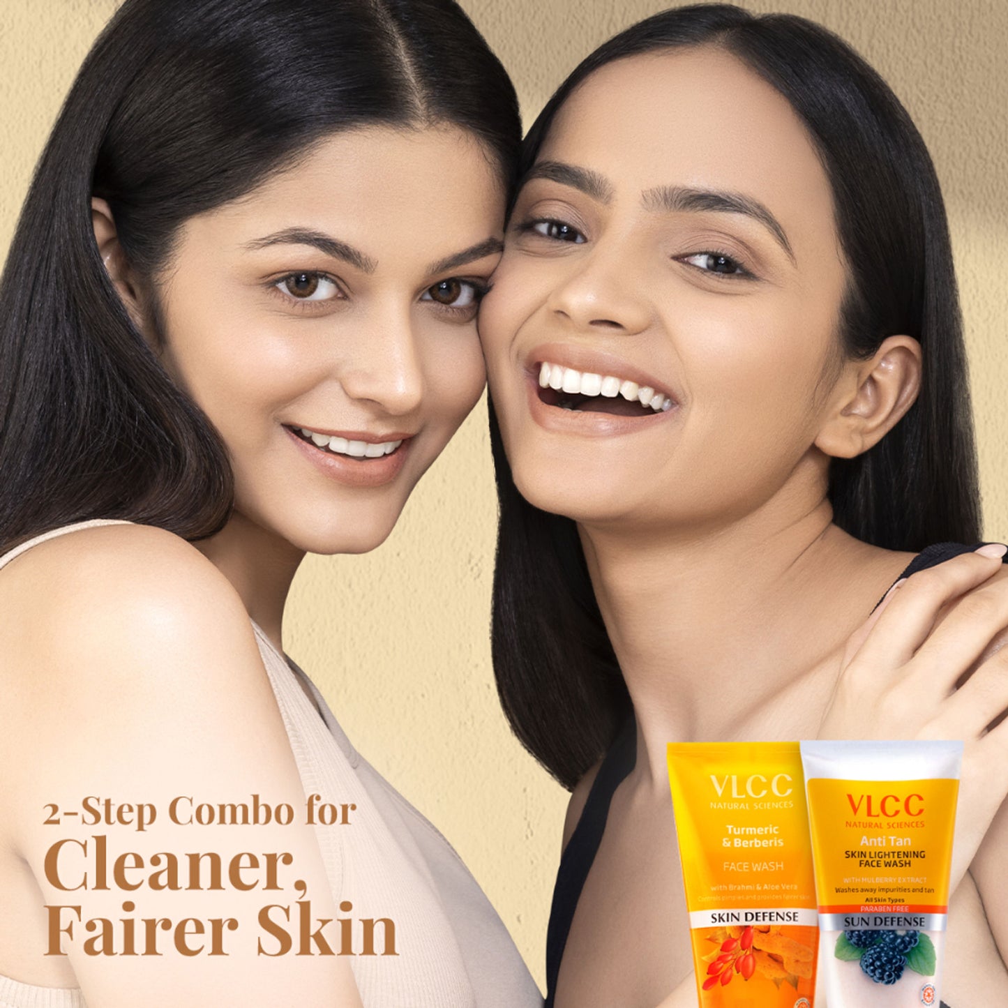 VLCC Turmeric Berberies Face Wash + Anti Tan Skin Lightening Face Wash - Buy One Get One Free