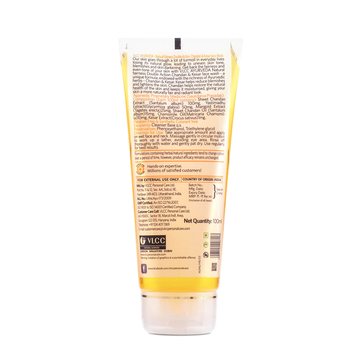 VLCC Ayurveda Natural Fairness Double Action Chandan & Kesar Face Wash