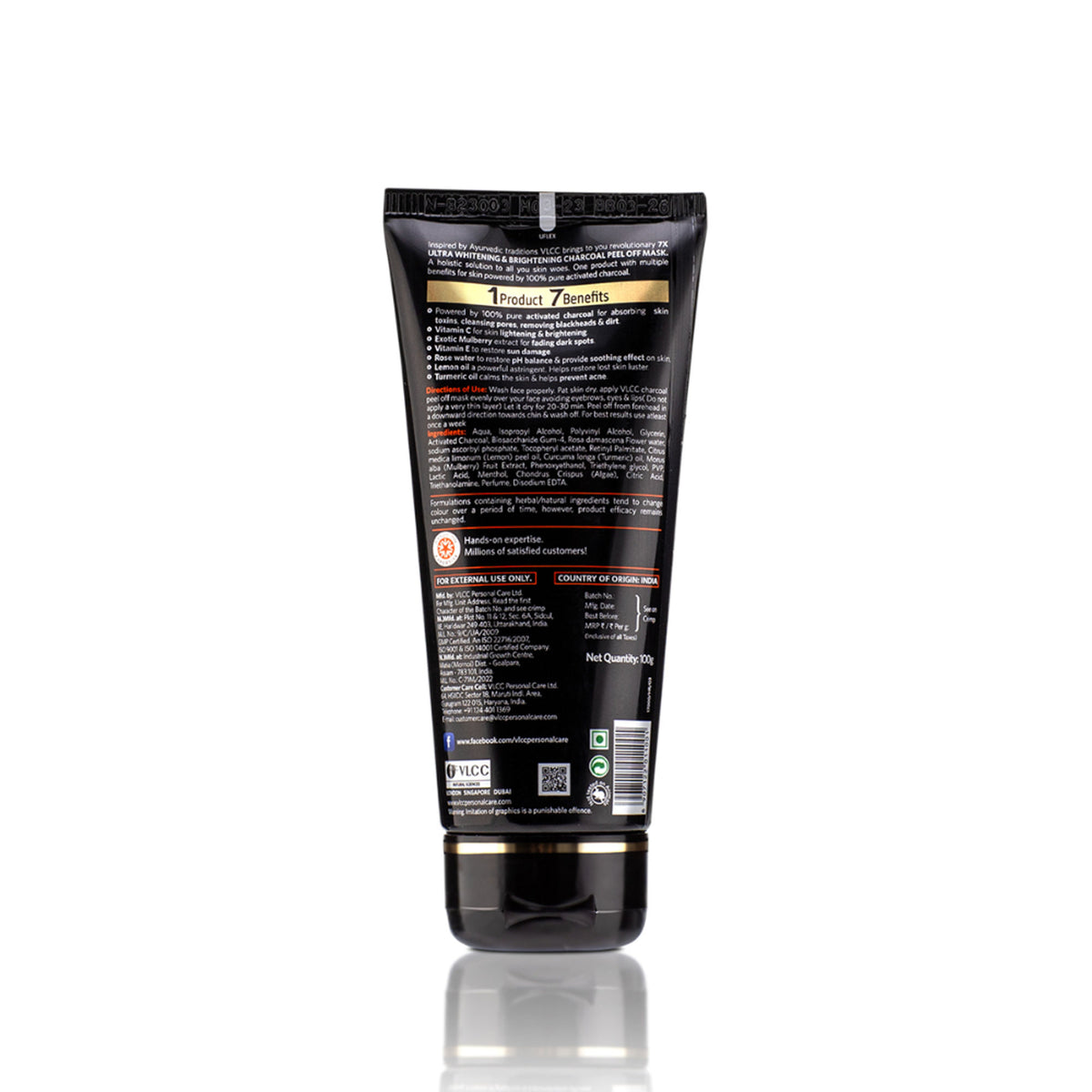 VLCC 7X Ultra Whitening & Brightening Charcoal Peel Off Mask