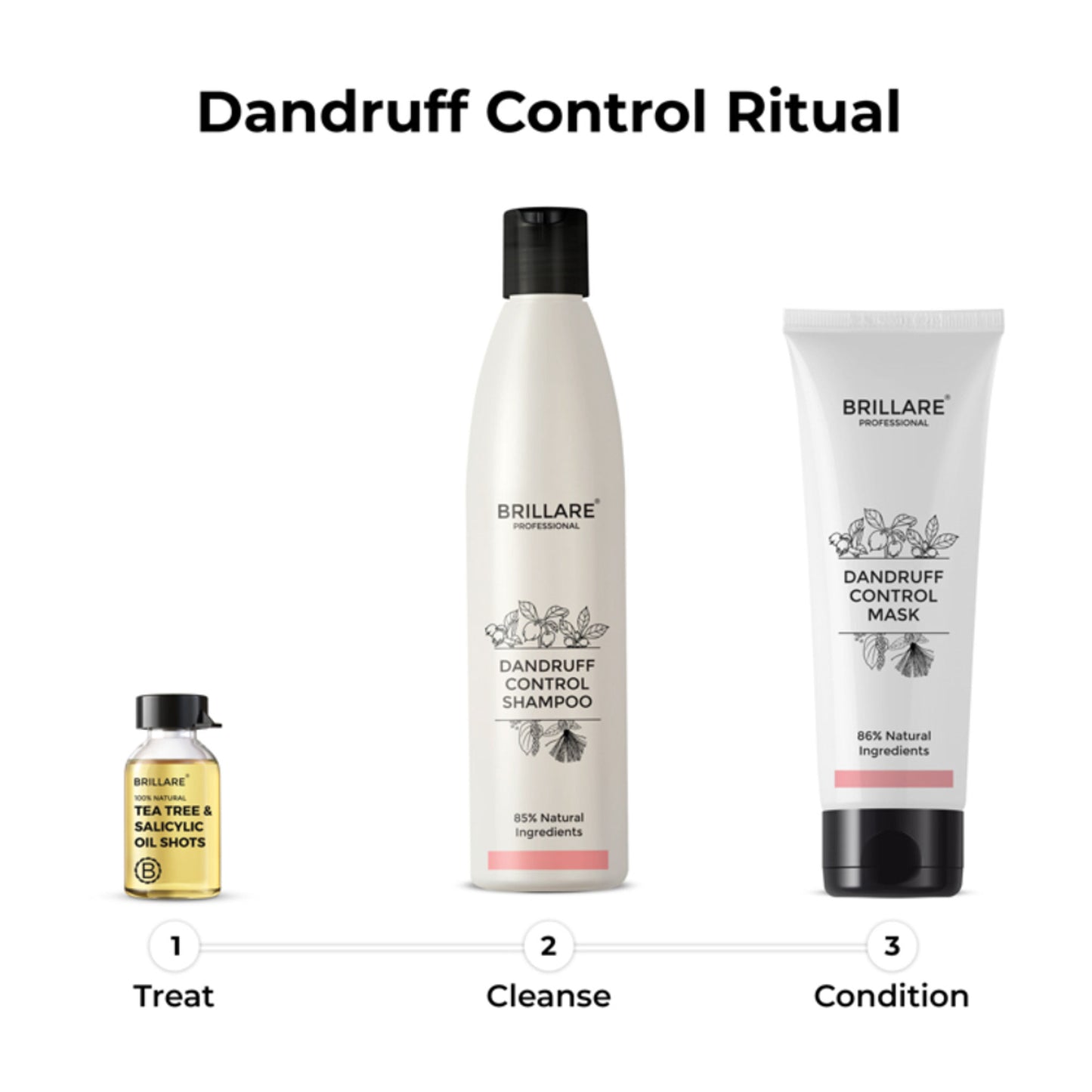 Brillare Professional Dandruff Control Mask With Salicylic Acid Relieve Dandruff and Itchy Scalp