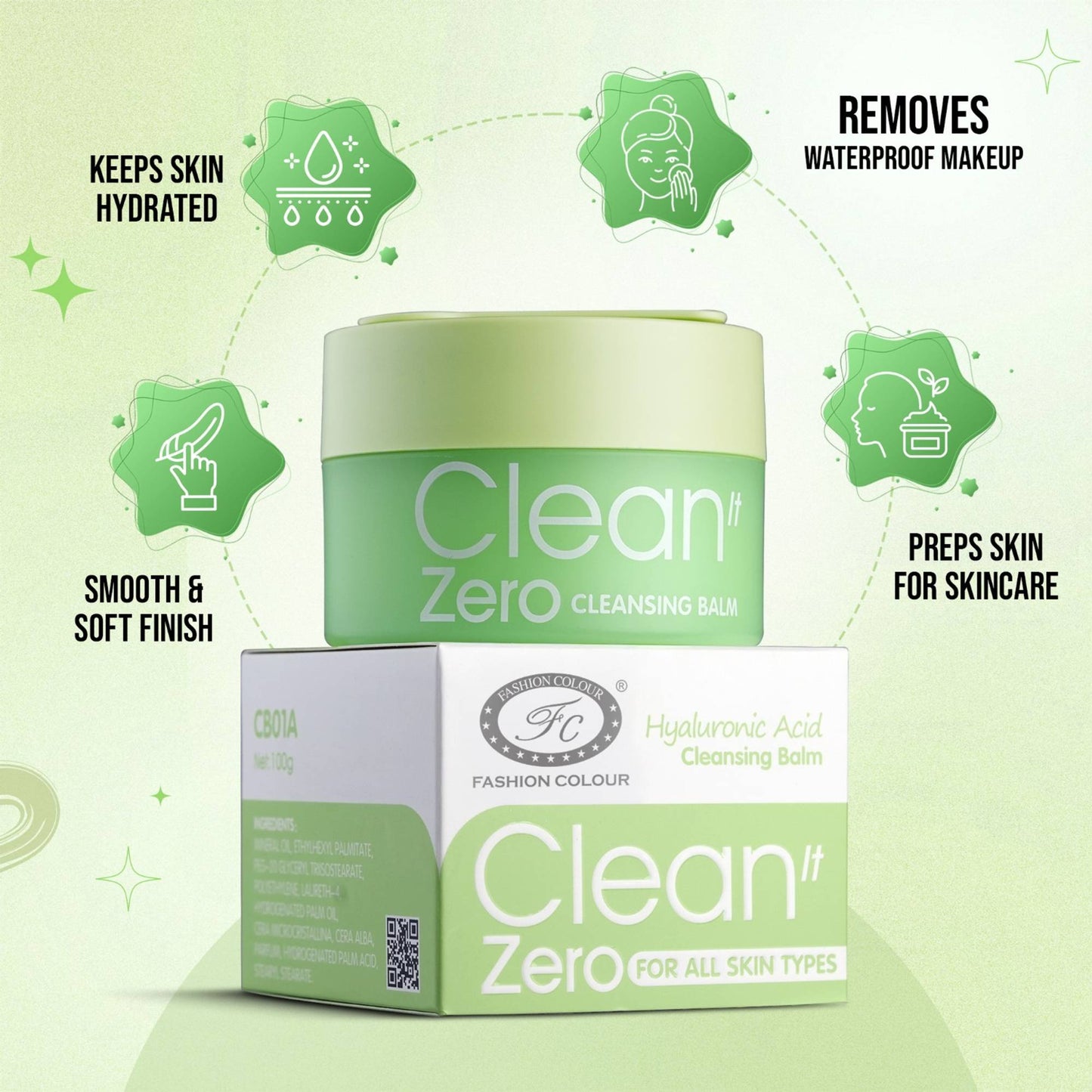 FASHION COLOUR Clean It Zero Gentle Makeup Remover Balm - Green