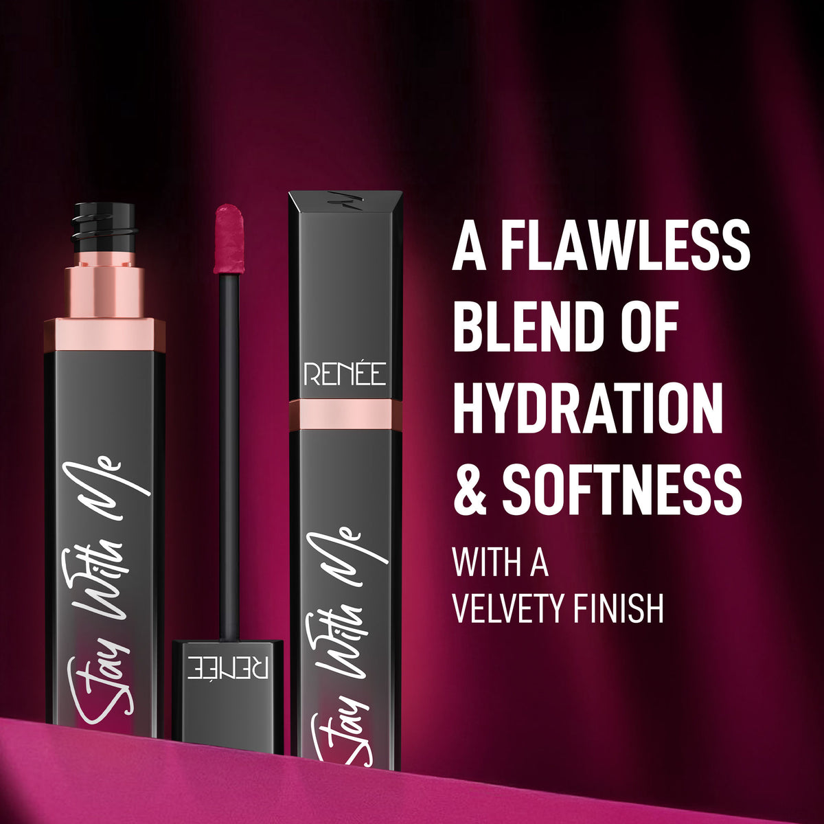Renee Cosmetics Stay With Me Liquid Lipstick - Dose Of Rose