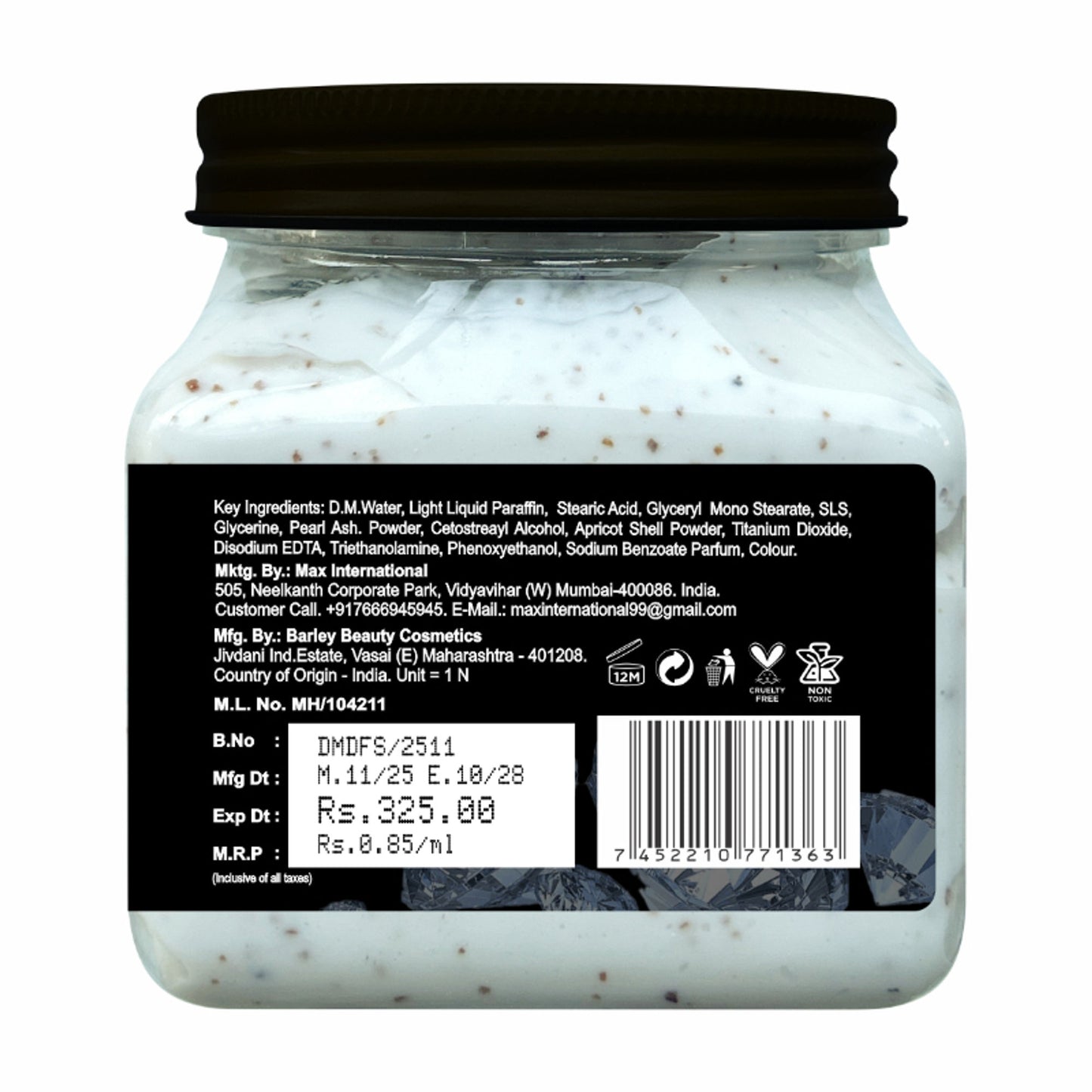 Jeva Diamond Scrub - Exfoliating & Radiance-Boosting Gel for Smooth Skin