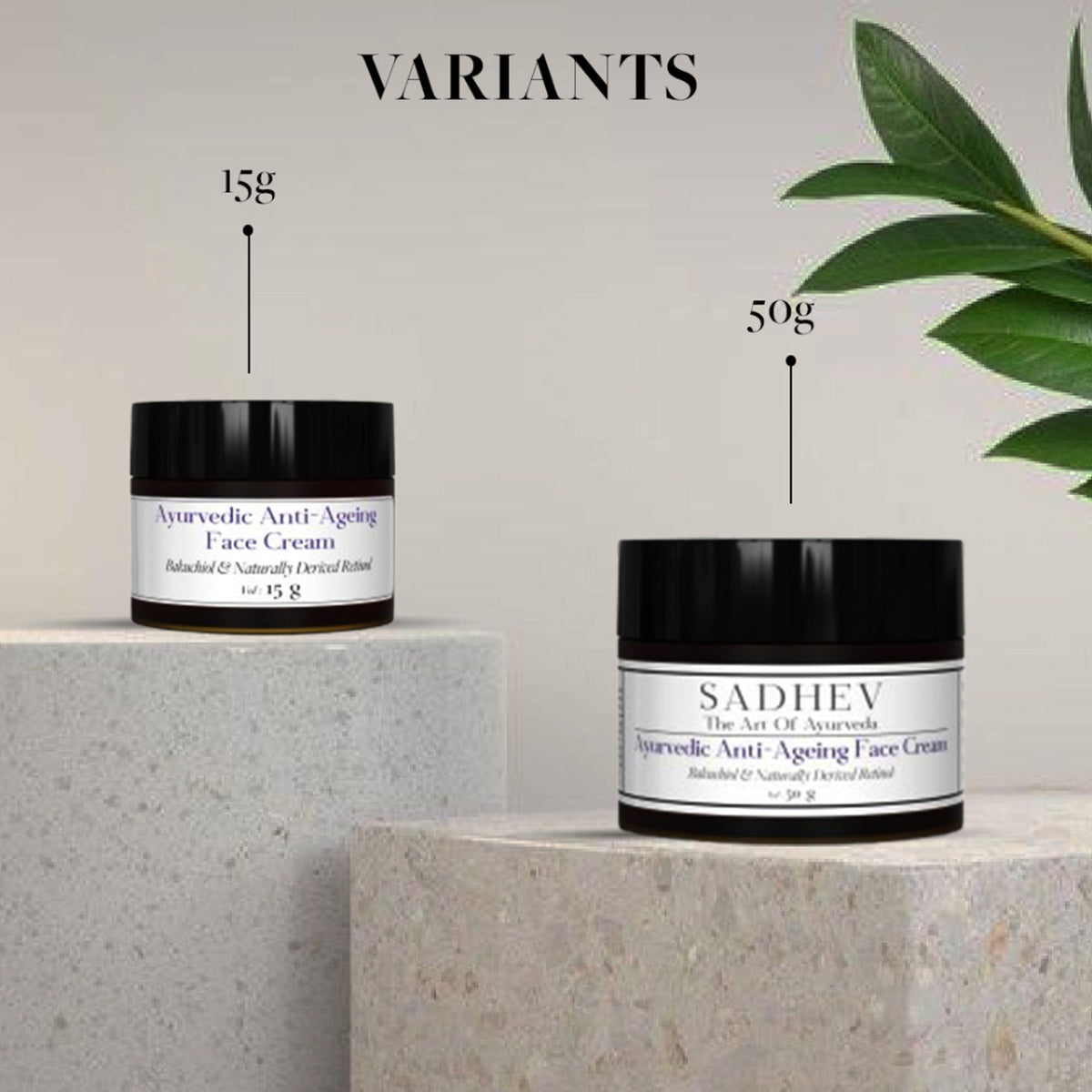 SADHEV Ayurvedic Anti-Ageing Face Cream with Bakuchiol & Naturally Derived Retinol