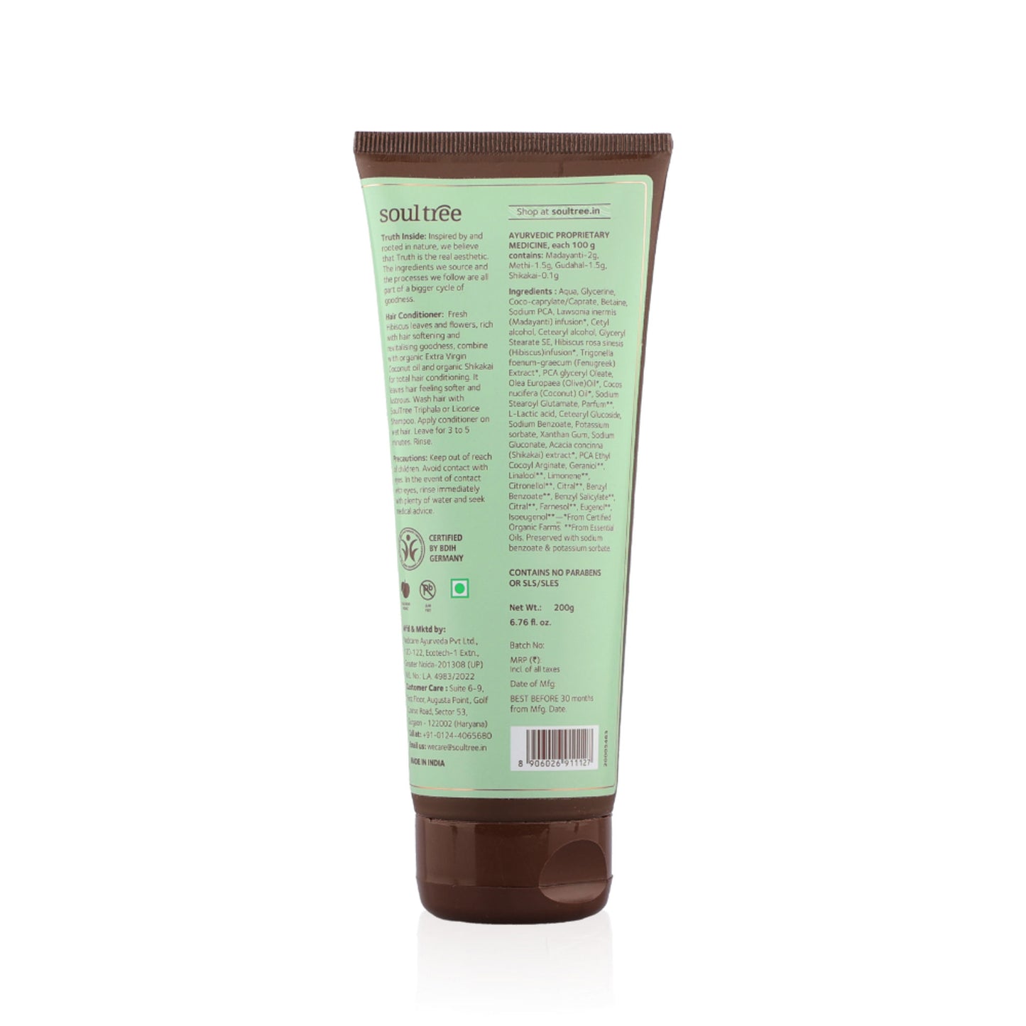 SoulTree Hibiscus Hair Conditioner with Henna & Nourishing Shikakai