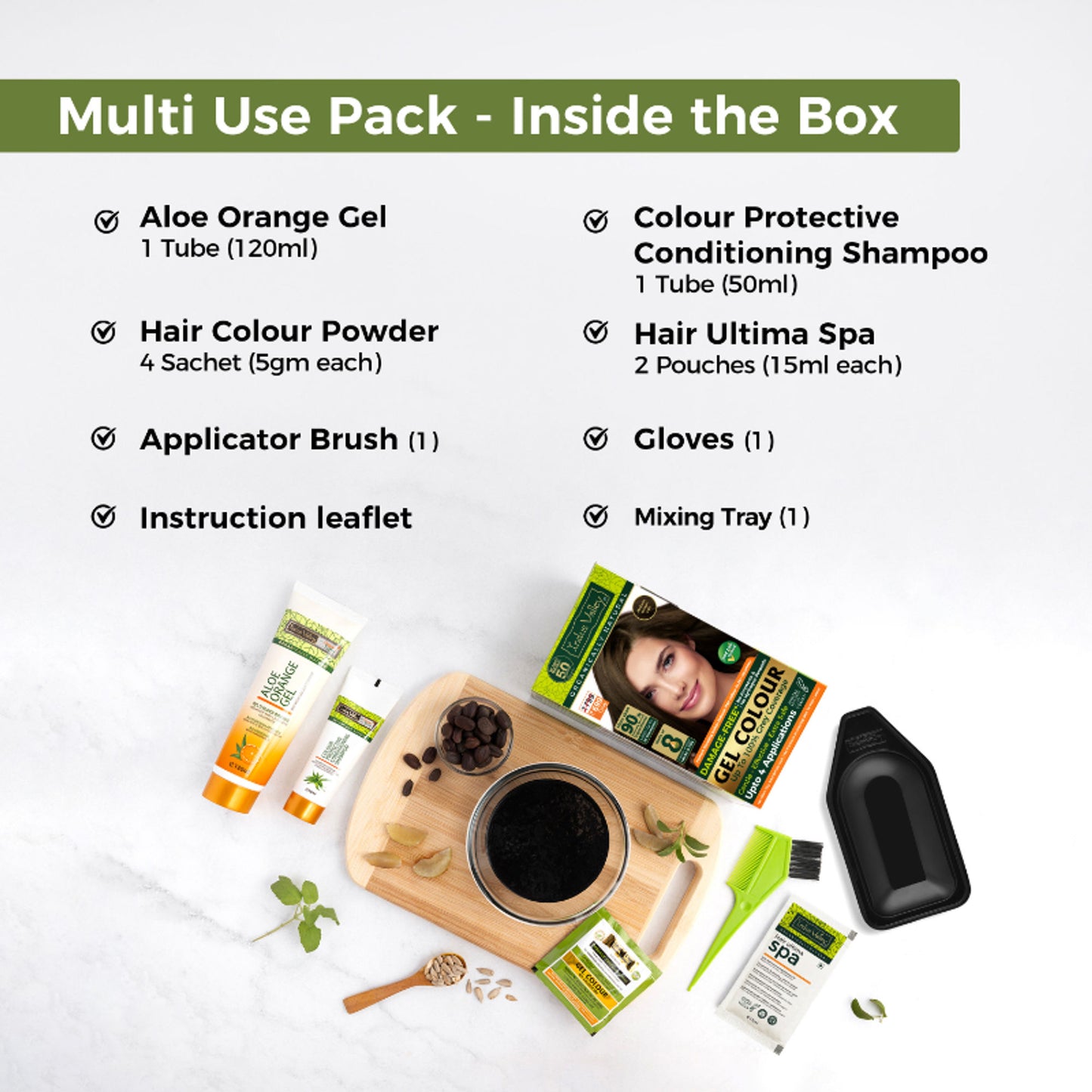 Indus Valley Damage Free Gel Hair Color - MediumBrown
