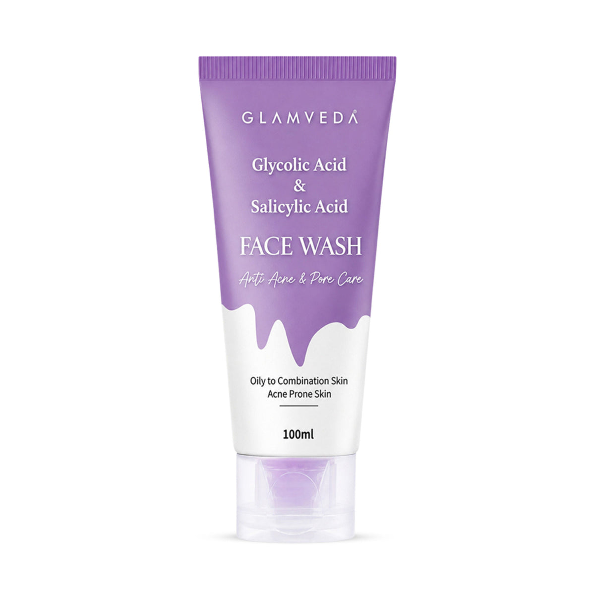 Glamveda Glycolic Acid & Salicylic Acid Anti Acne & Pore Care Face Wash
