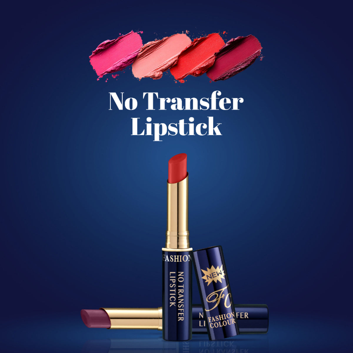 FASHION COLOUR Non-Transfer Matt Waterproof Lipstick in Sunny Orange, vibrant orange lipstick with a matte finish.