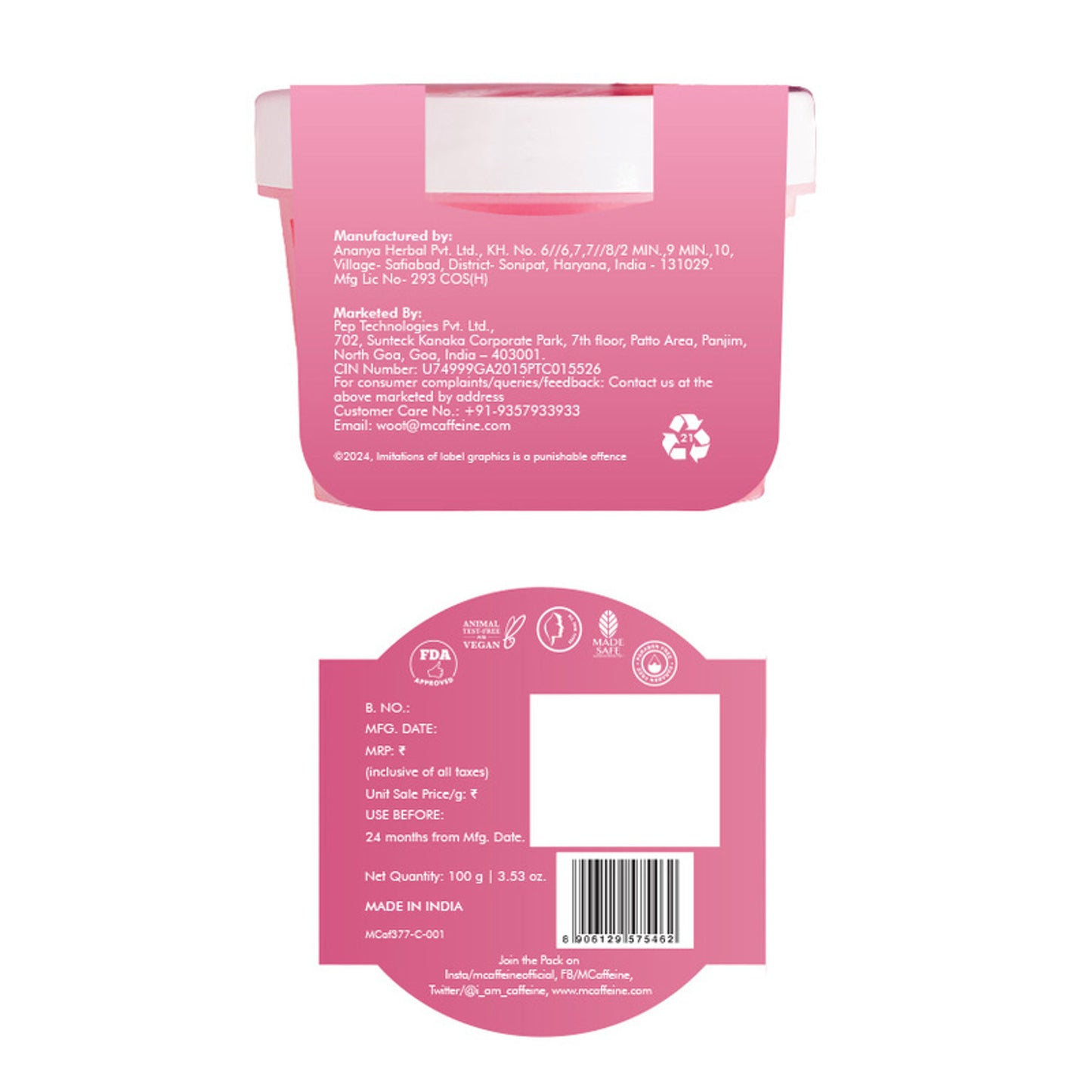 MCaffeine Berry Squeeze Shower Marshmallow Shower Jelly Soap
