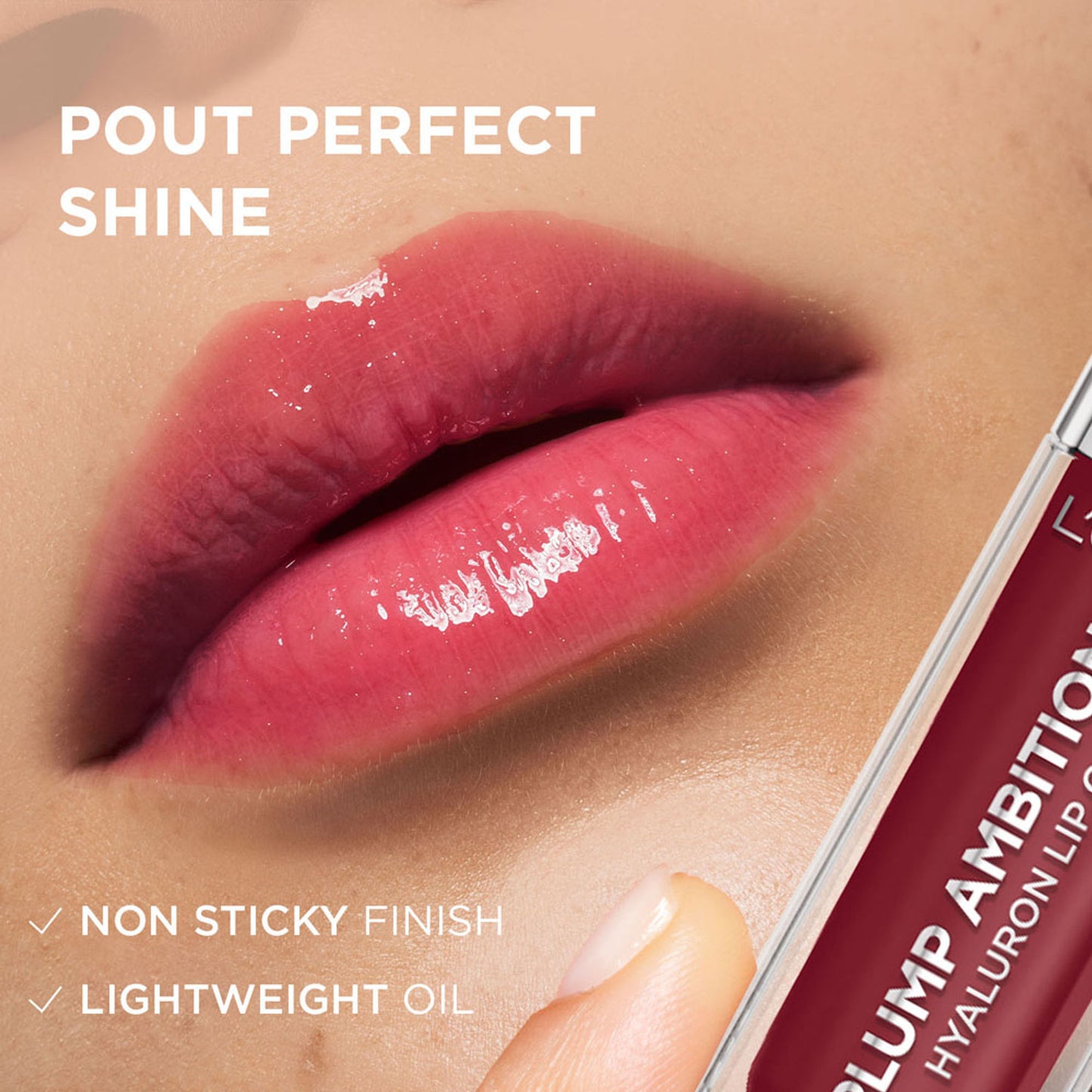 L'Oreal Paris Plump Ambition Hyaluron Lip Oil for fuller, bouncier lips - 490 Berry Jolie