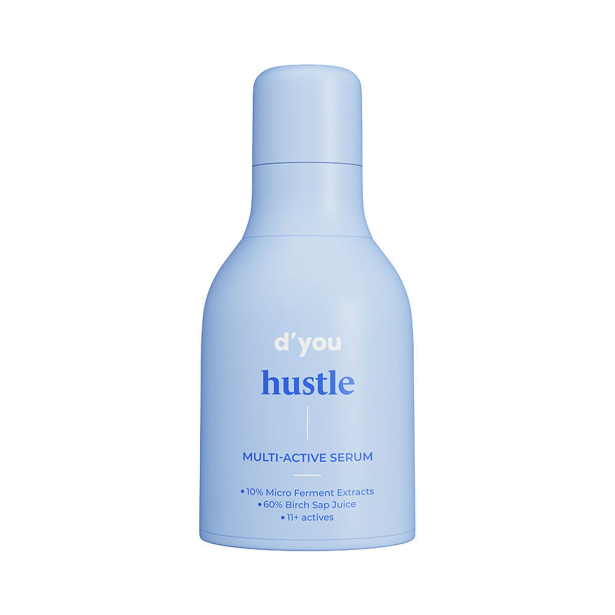 d'you Hustle Serum with 5% niacinamide, hyaluronic acid, and vitamin C for acne and pigmentation treatment.