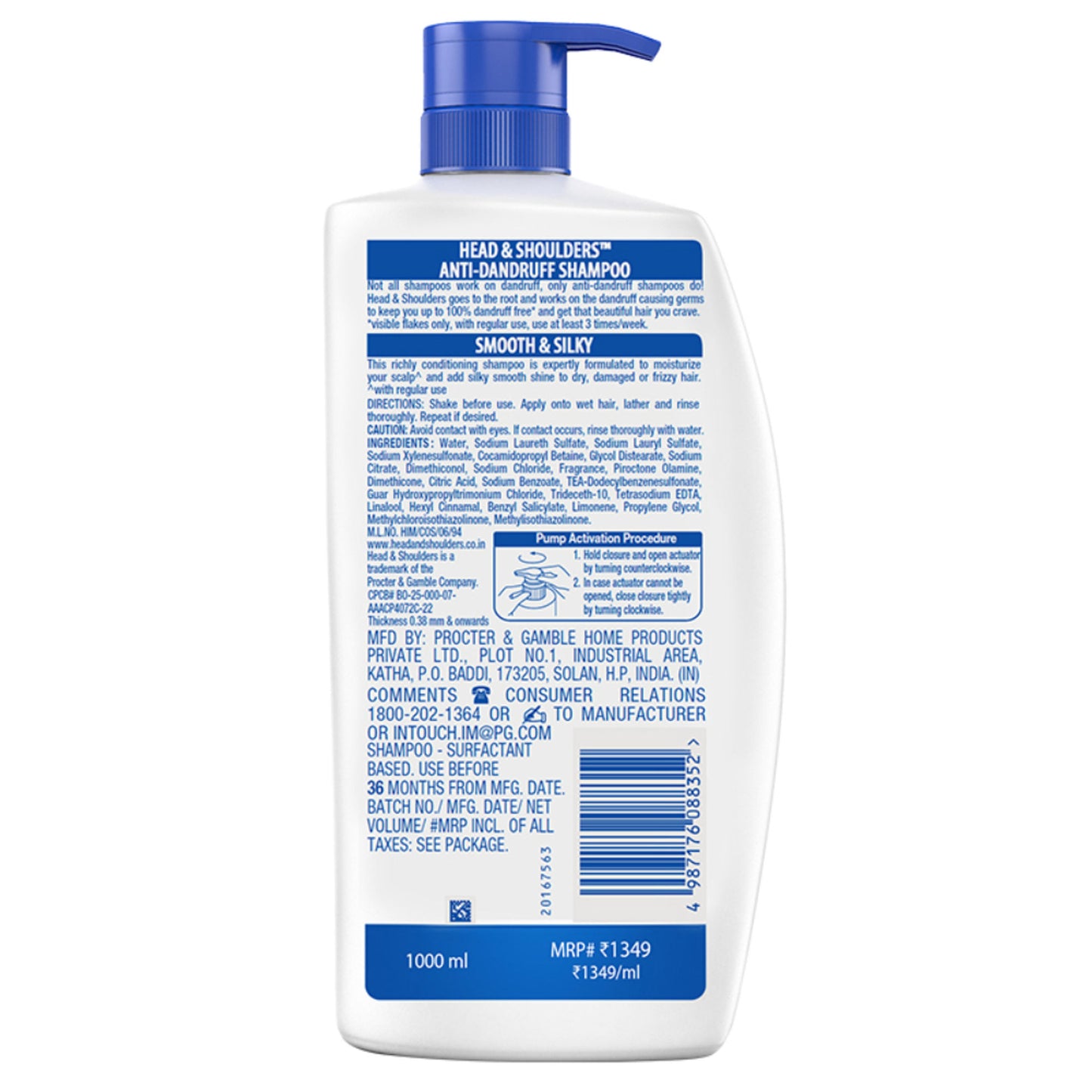 Head & Shoulders Smooth & Silky Anti Dandruff Shampoo