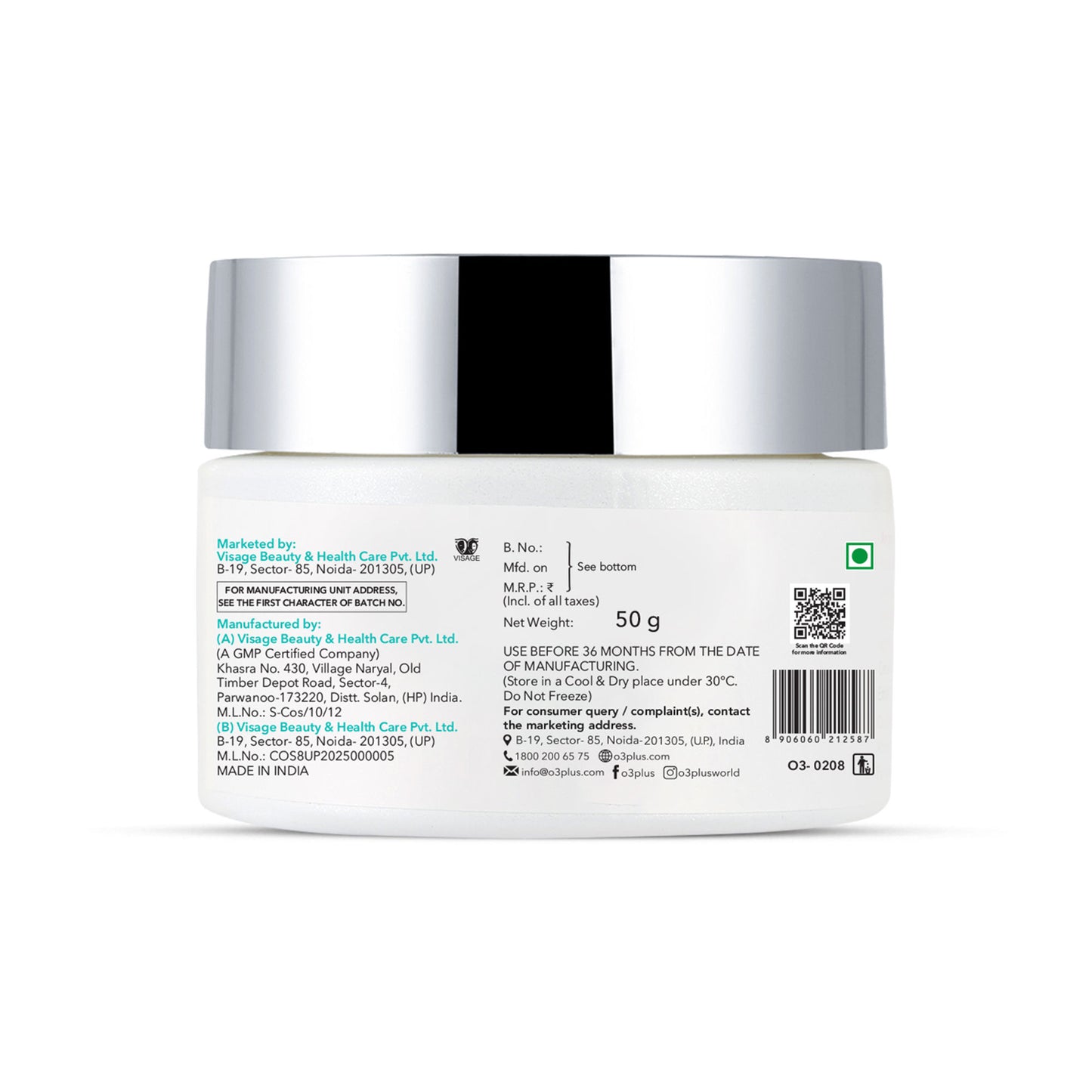 O3+ Purifying Sulfur Cooling Mask For Brightening,Anti Acne & Tan Removal