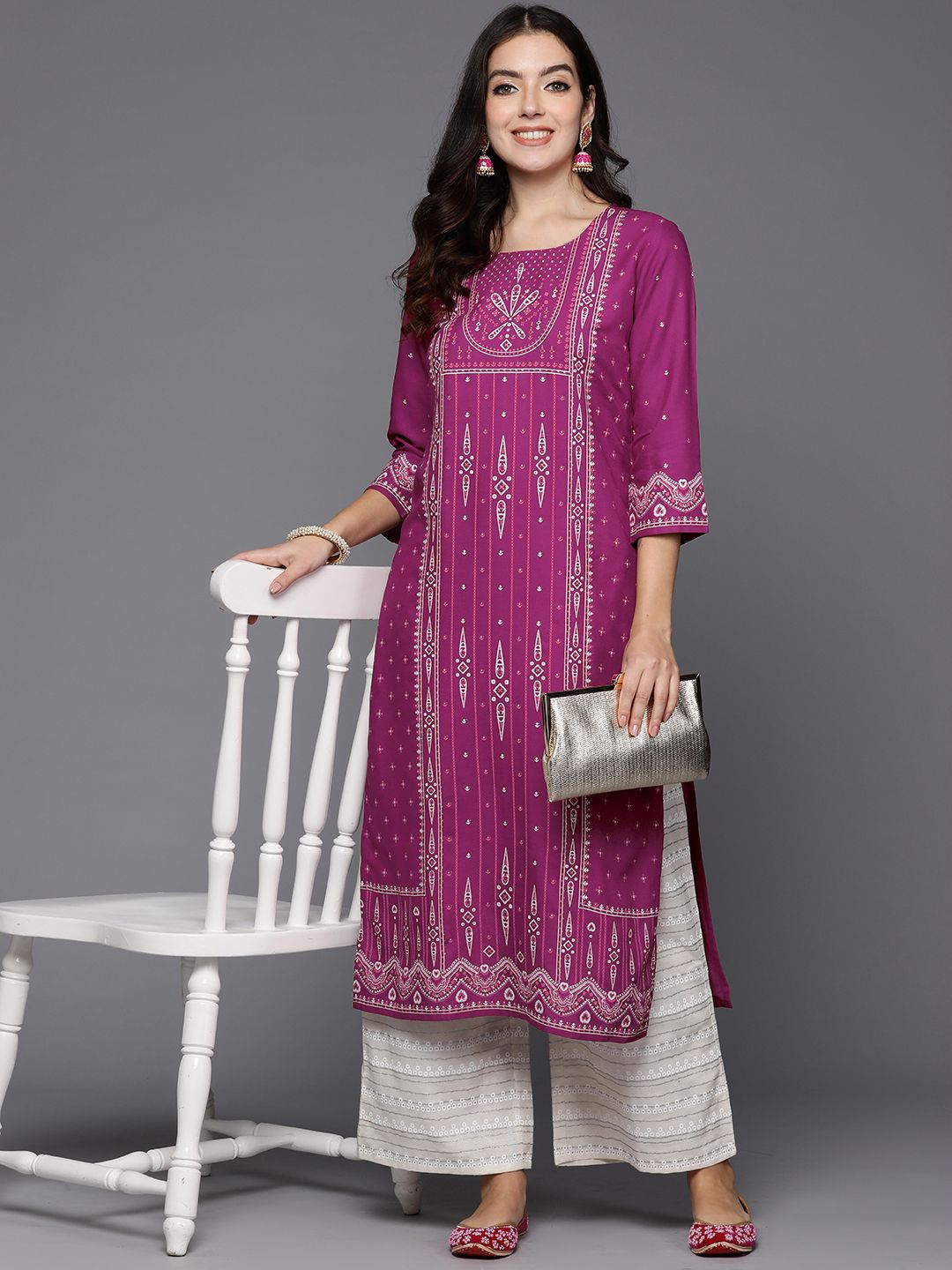 Indyancart IE Ethnic Motifs Printed Kurta