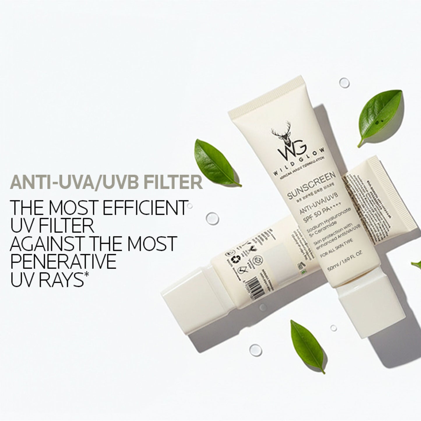 WILDGLOW Sunscreen SPF 50 PA++++