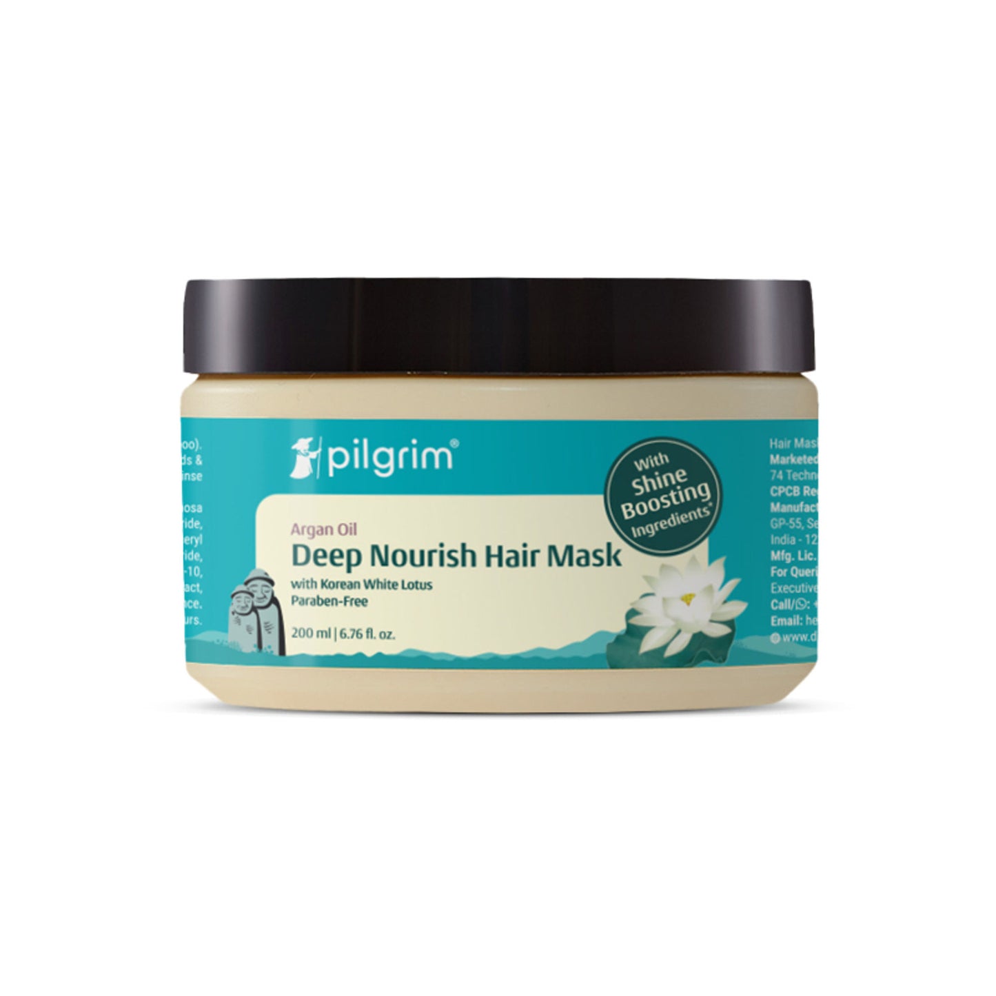 Pilgrim Argan Oil Deep Nourish Hair Mask for Dry Frizzy & Damaged Hair Boosts Shine Paraben Free