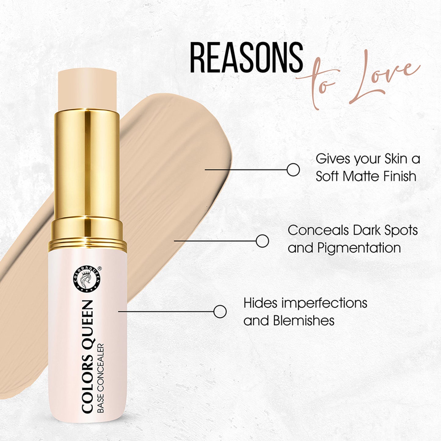 Colors Queen Perfect Oil Free Base Concealer - 01