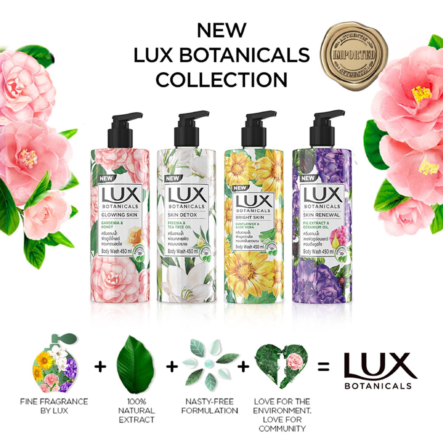 Lux Glowing Skin Gardenia & Honey Body Wash