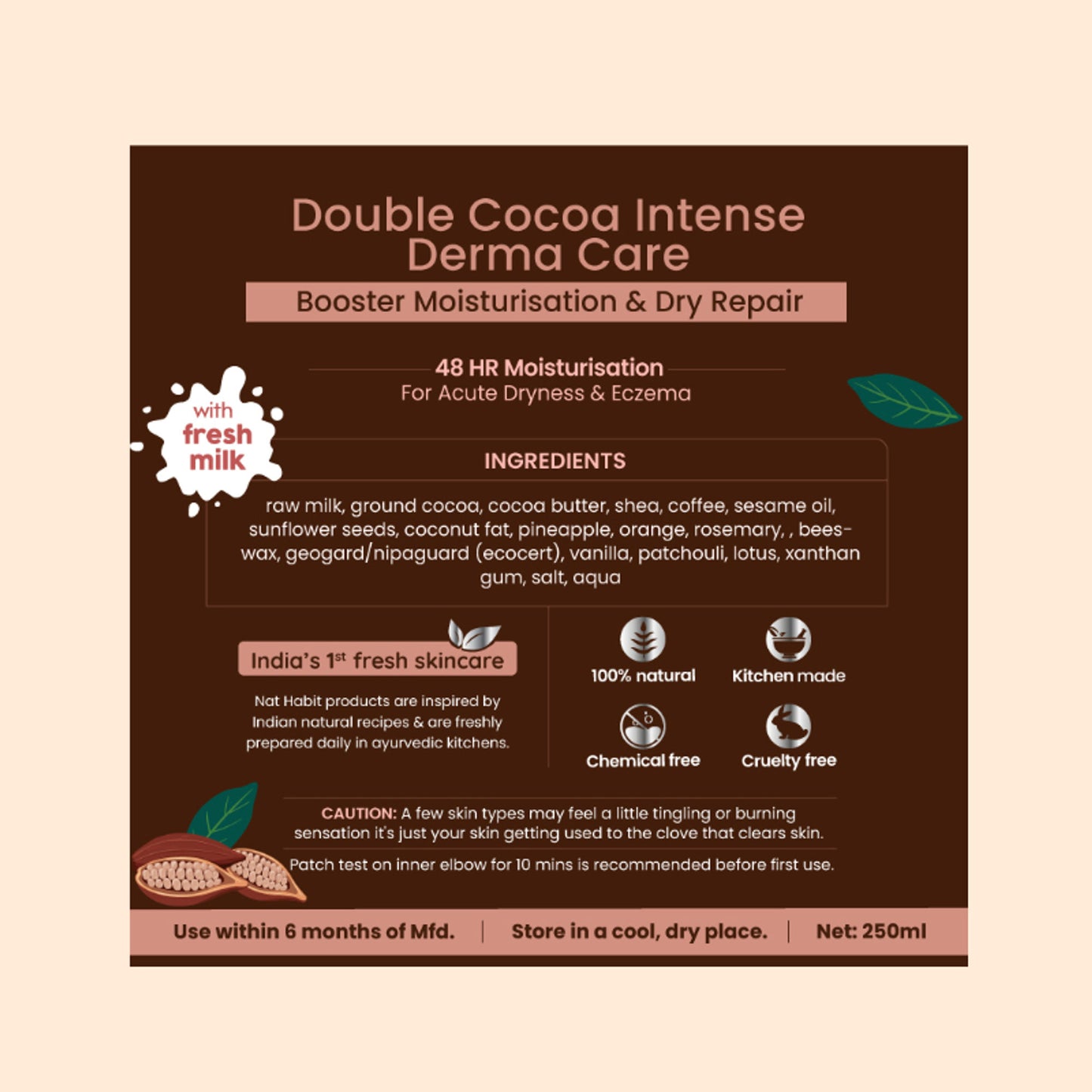 Nat Habit Double Cocoa Intense Dermacare Fresh Malai Lotion