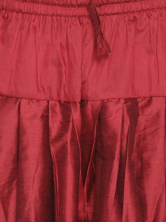 Men's Gold Silk Blend Pathani Kurta and Dhoti Set