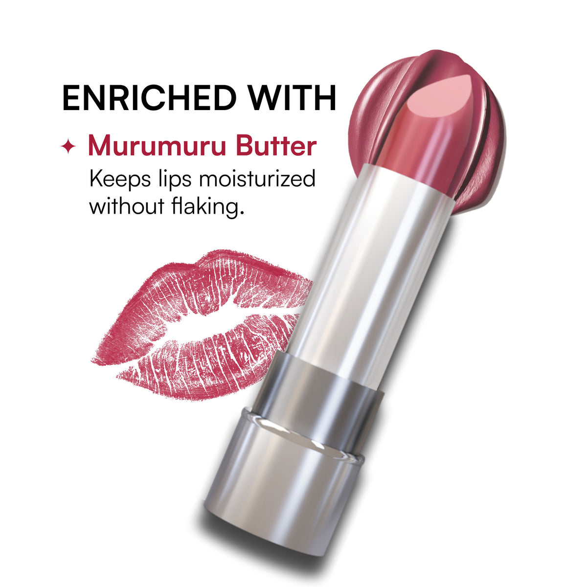Dream Beauty Intuition Lipstick in Rooh, showing a sleek lipstick tube with the shade visible, designed for smooth application.