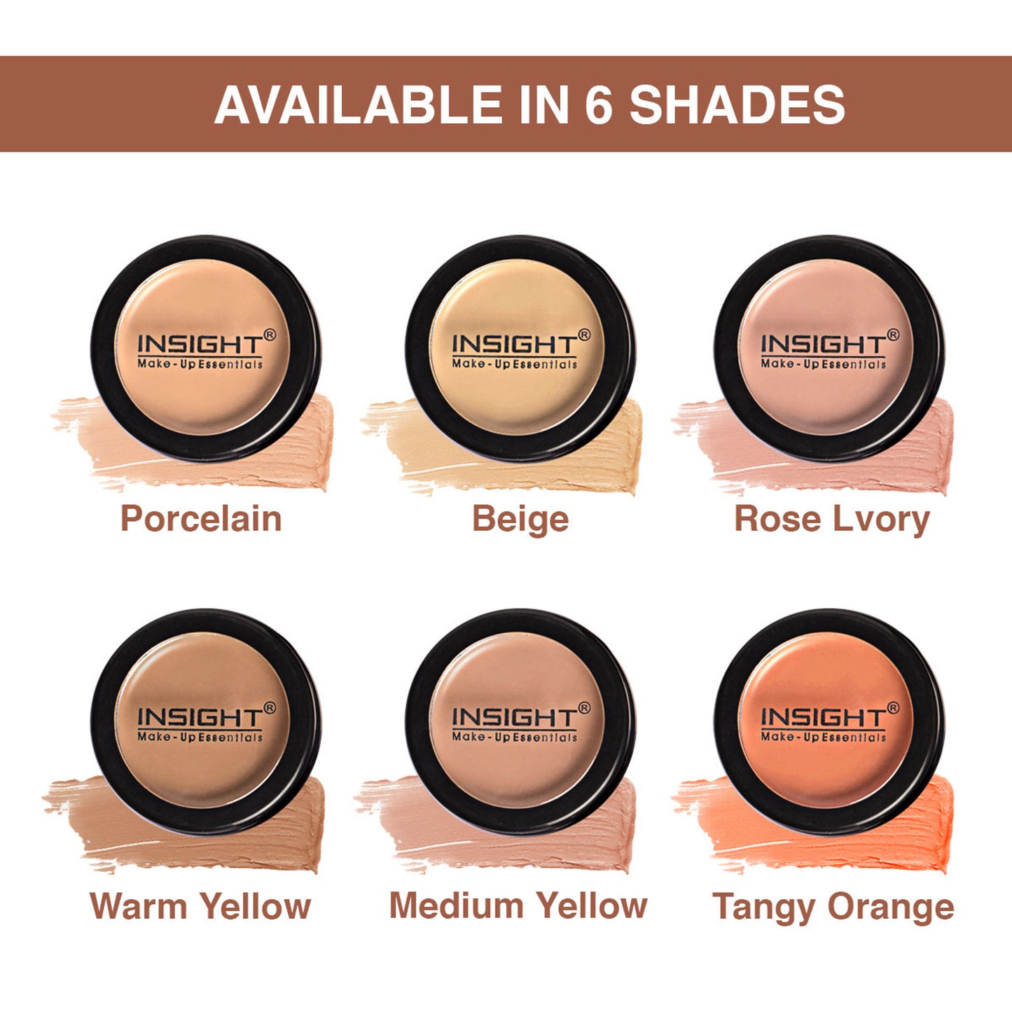 Insight Cosmetics Concealer, Buildabe Coverage With Long Lasting Formula - Medium Yellow
