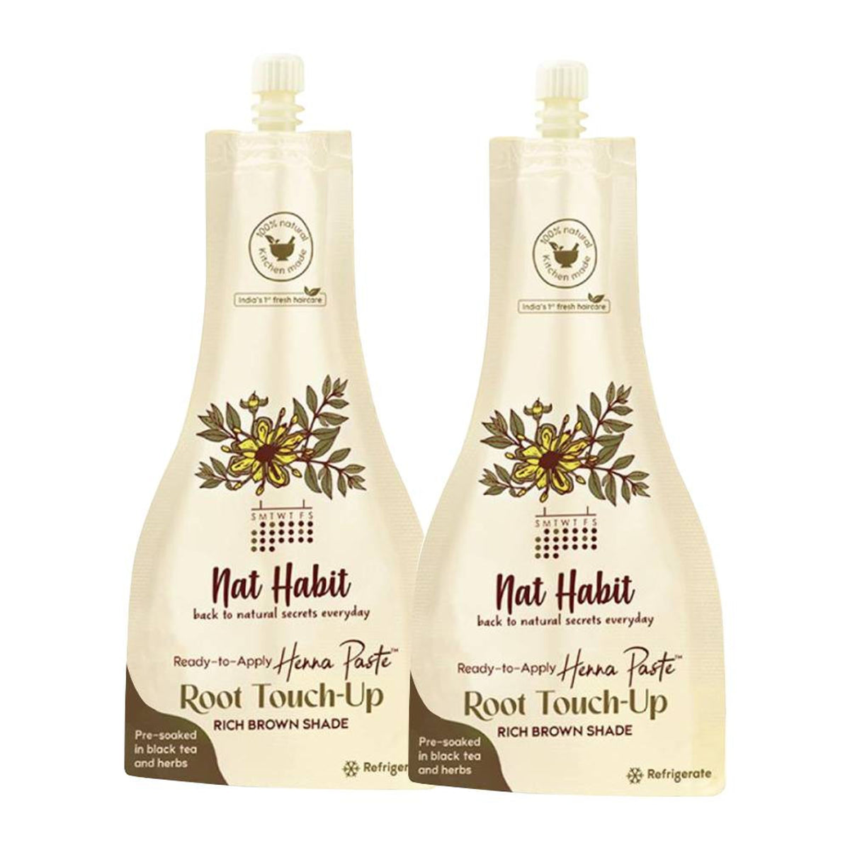Nat Habit Henna Root Touch Up Paste - Rich Brown (Pack Of 2)