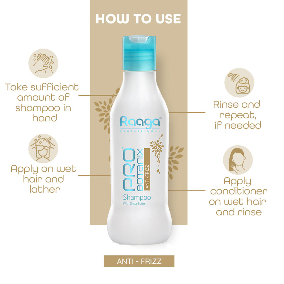 Raaga Professional PRO Botanix Anti-Frizz Shampoo