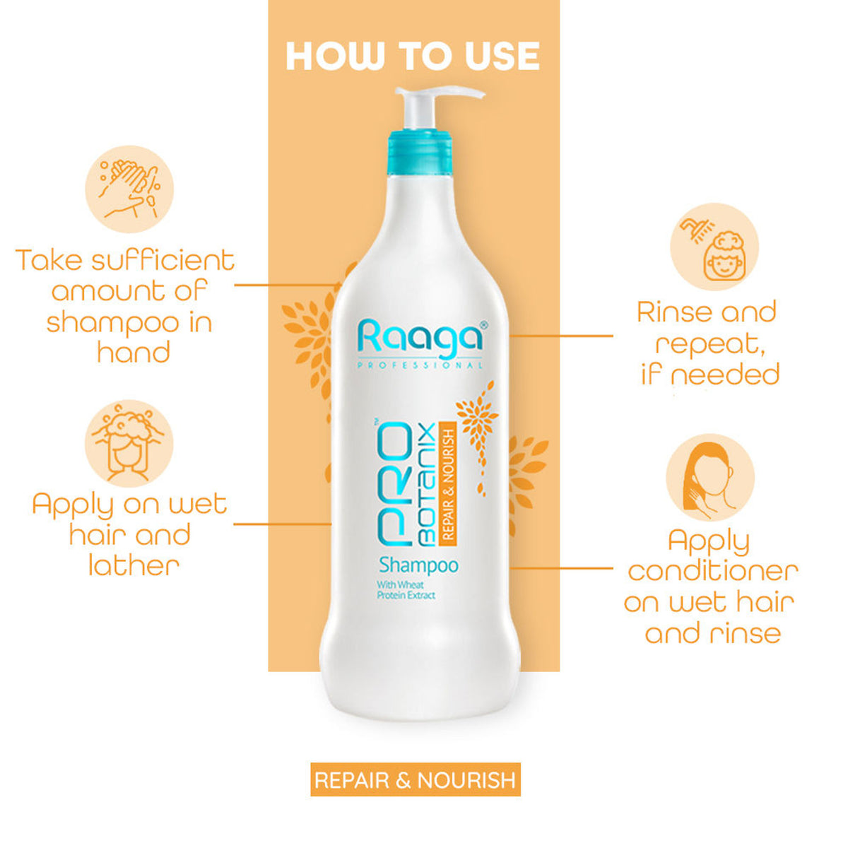 Raaga Professional PRO Botanix Repair & Nourish Shampoo