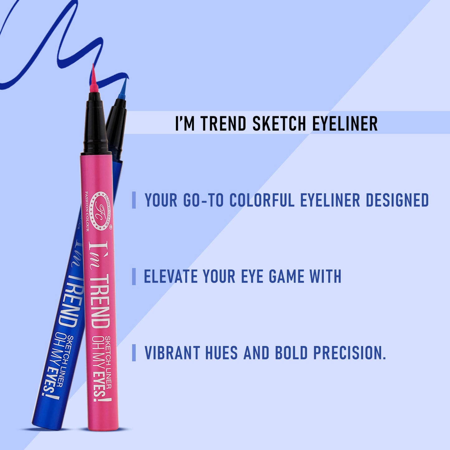 FASHION COLOUR I'M Trend Sketch Eyes Liner - Obsessive Blue