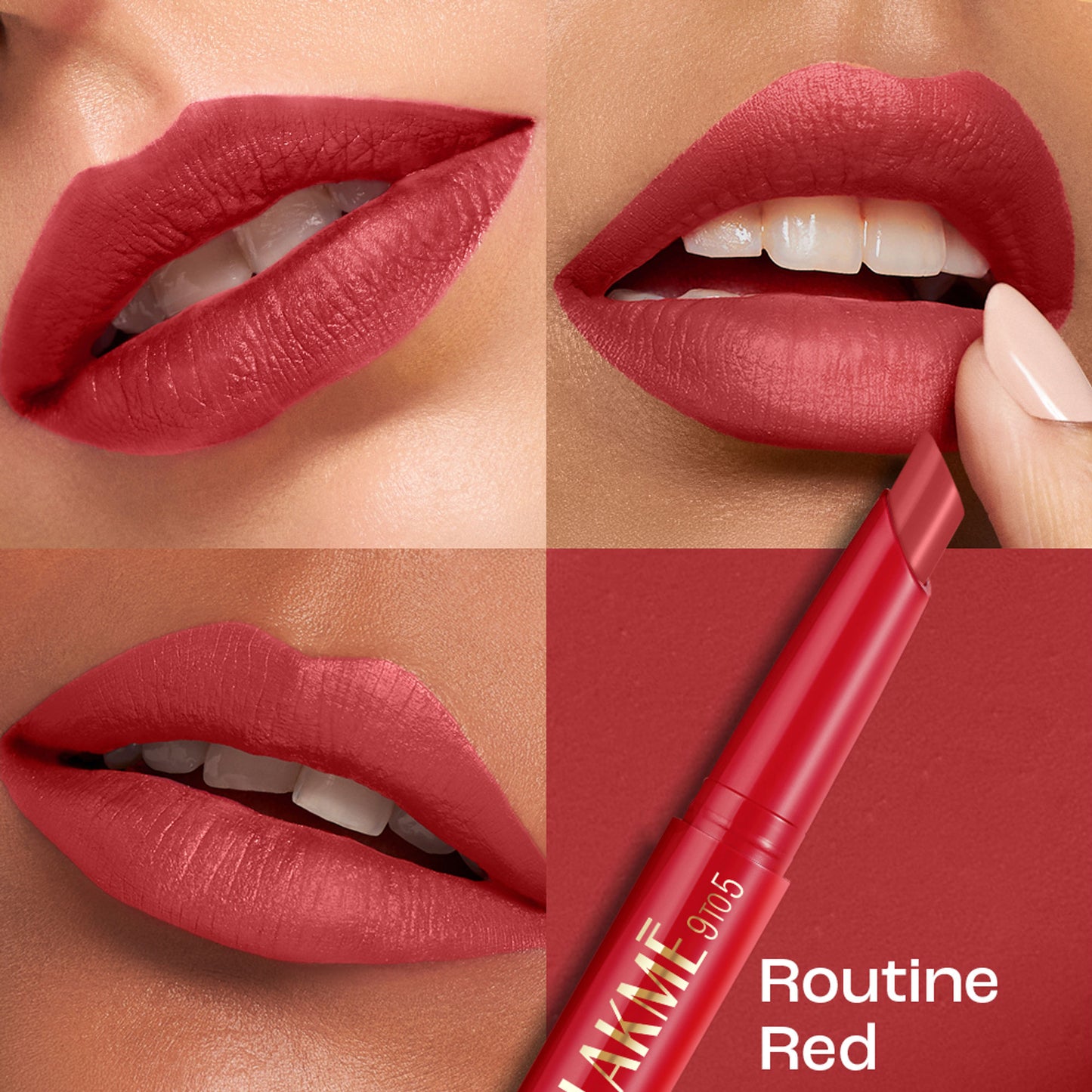 Lakme 9 to 5 Forever Matte Lip Crayon - Routine Red