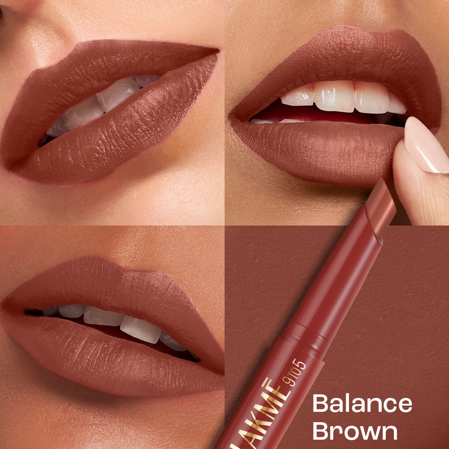 Lakme 9 to 5 Forever Matte Lip Crayon - Balance Brown