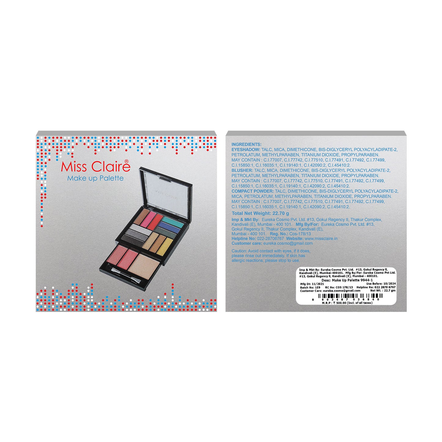 Miss Claire Makeup Palette 9944-1
