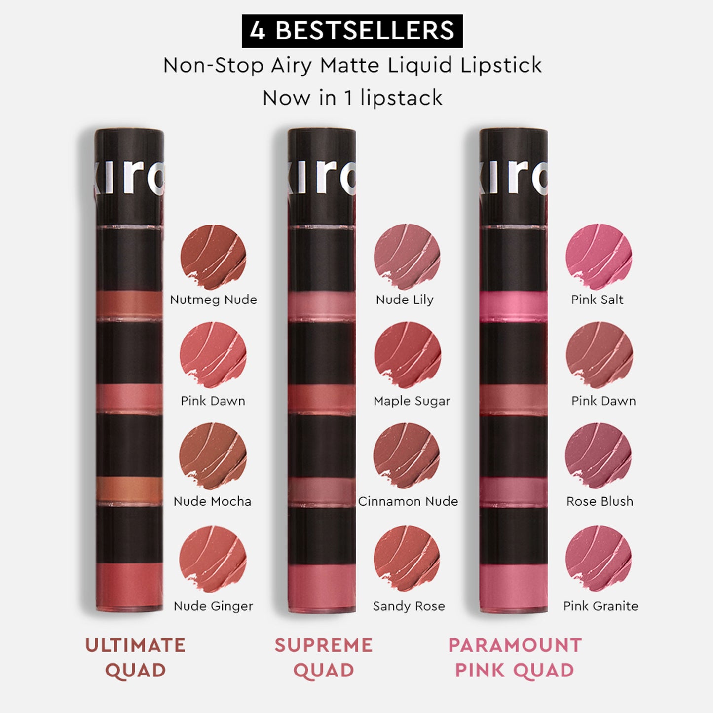 KIRO Four Play Non-Stop Airy Matte Liquid Lipstick - Paramount Pink