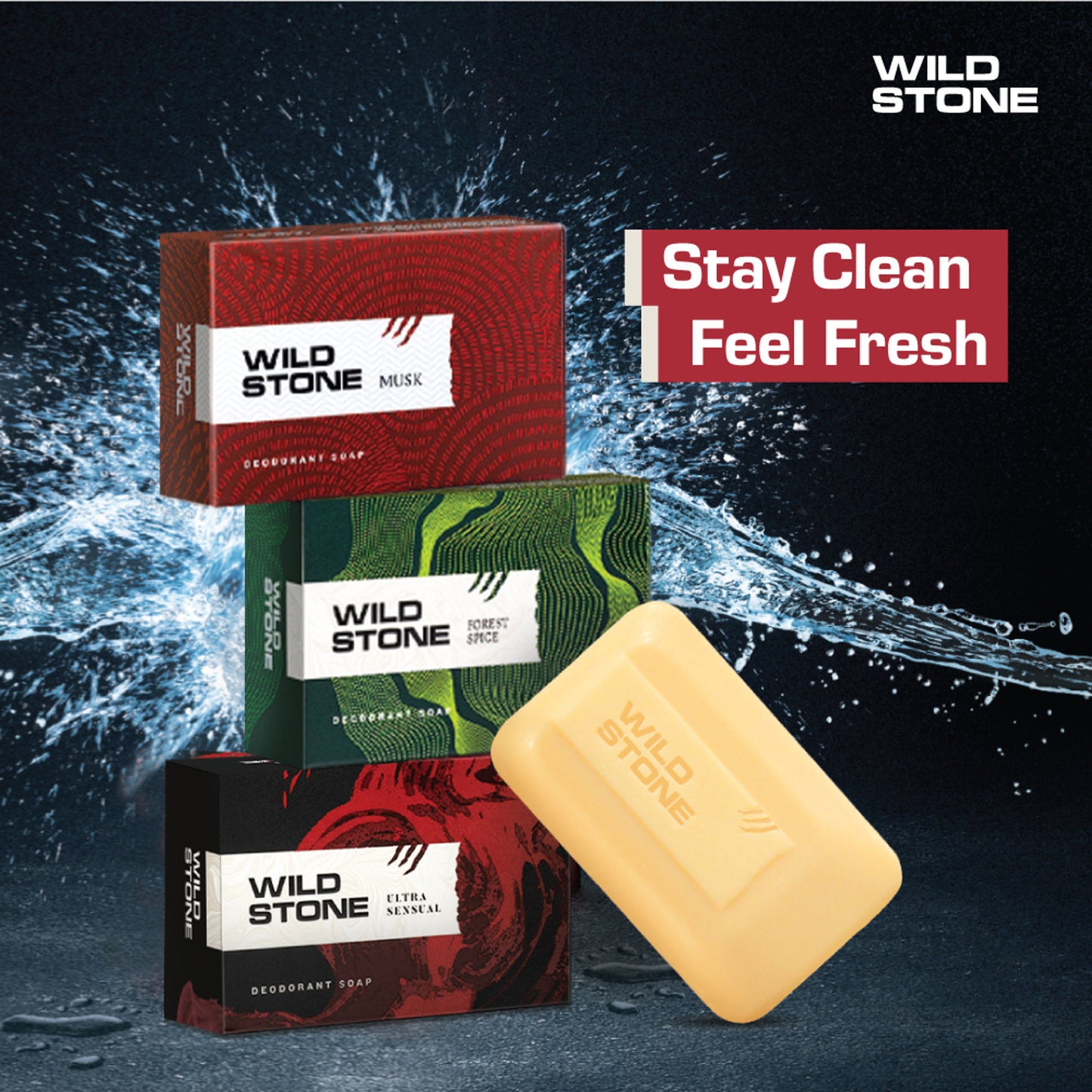 Wild Stone Ultra Sensual & Forest Spice Soap for Men Buy 3 Get 1 Free