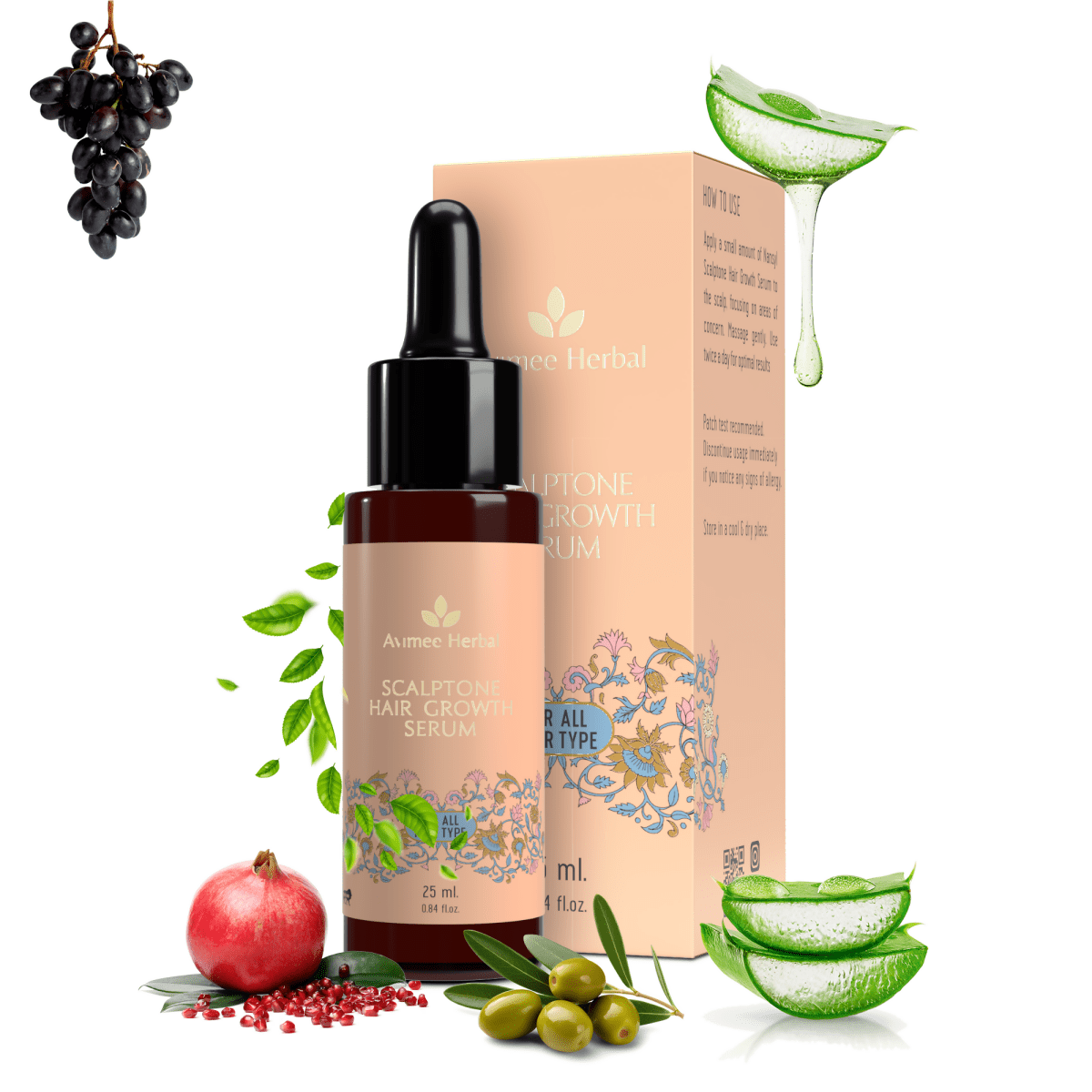 Avimee Herbal Keshpallav Hair Oil, Shakuntala Hair Cleanser, and Scalptone Hair Growth Serum for healthy hair care.