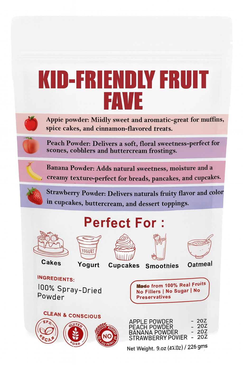 Confect Kid-Friendly Fruit Faves | Fruit Powder Combo