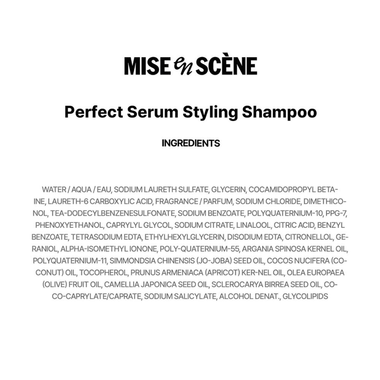 mise en scene Perfect Serum Styling Shampoo