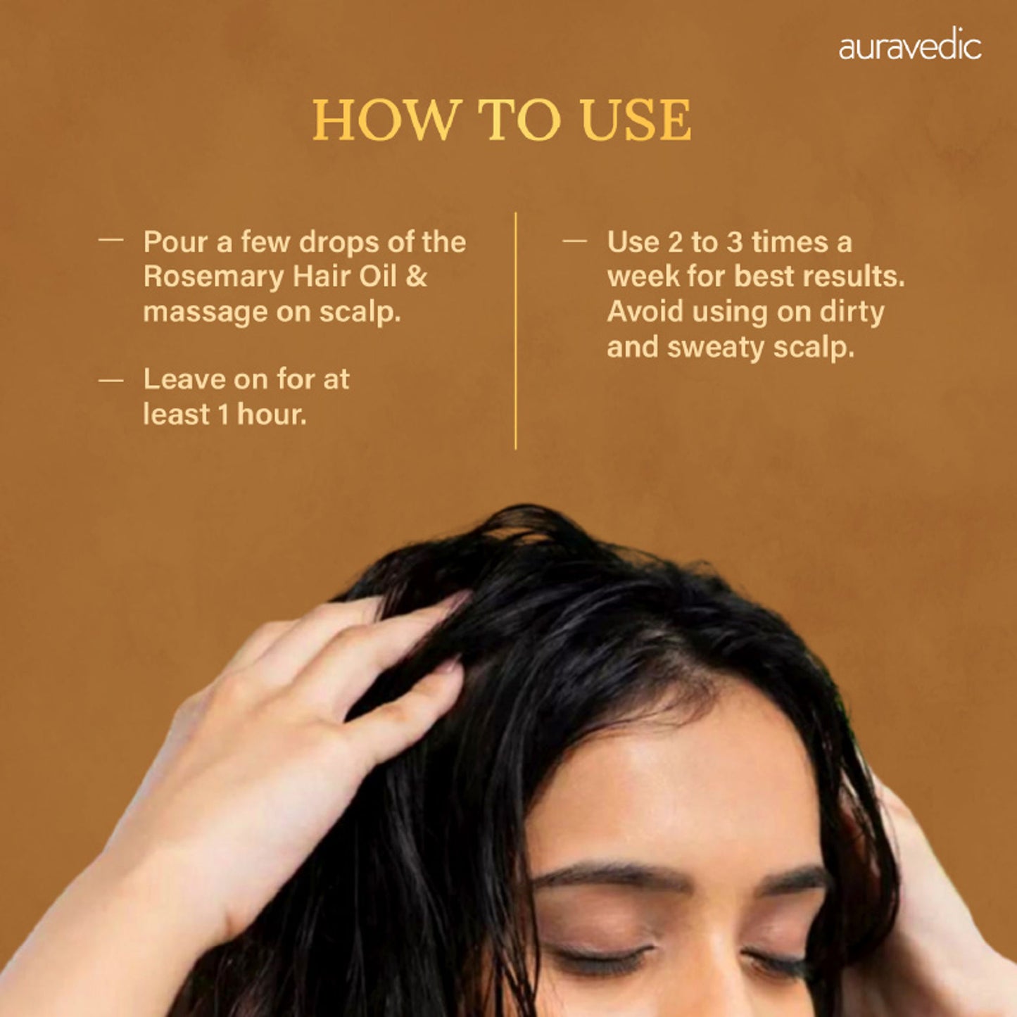 Auravedic Rosemary Hair Oil for Hair Fall with Rosemary Oil for Hair Growth