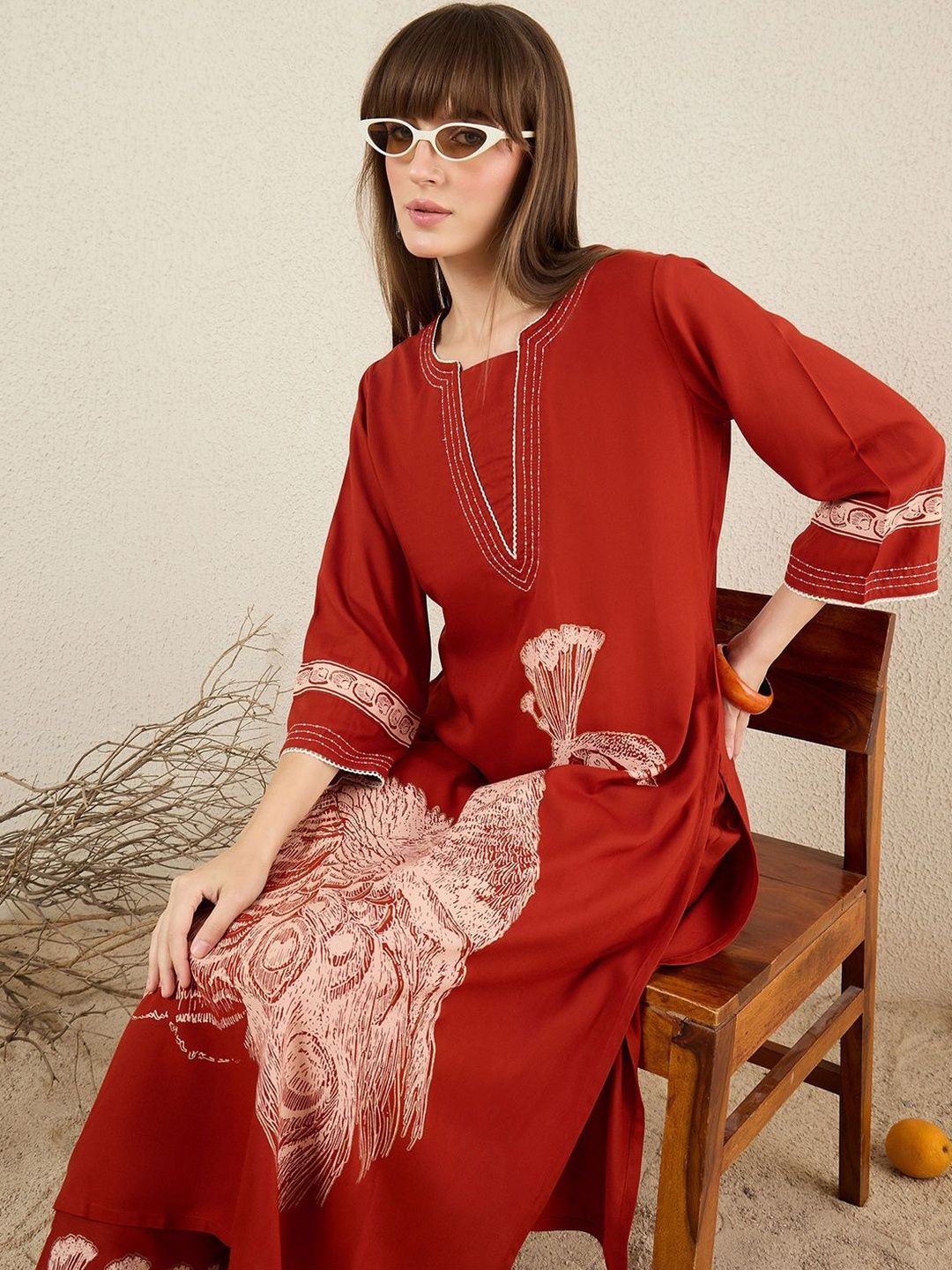 Women Ethnic Motifs Printed Regular Kurta with Palazzos