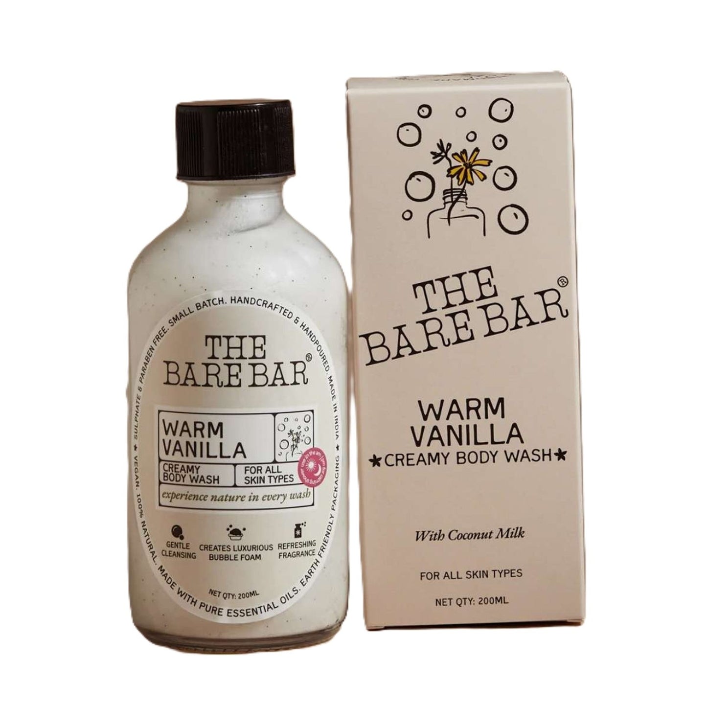 THE BARE BAR Warm Vanilla Creamy Body Wash